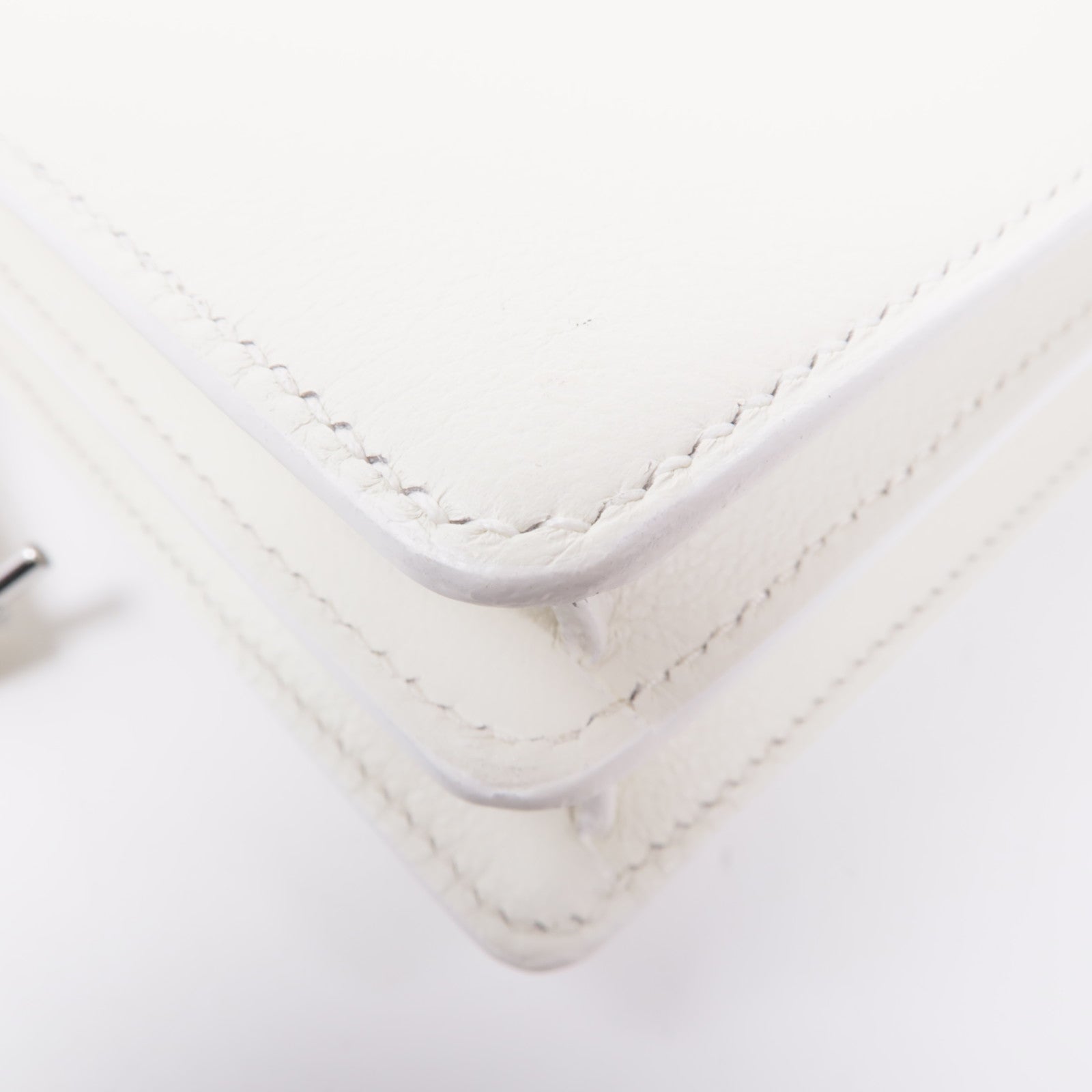 HERMES Evercolor皮革Mini Roulis銀扣肩背袋Gris Parle