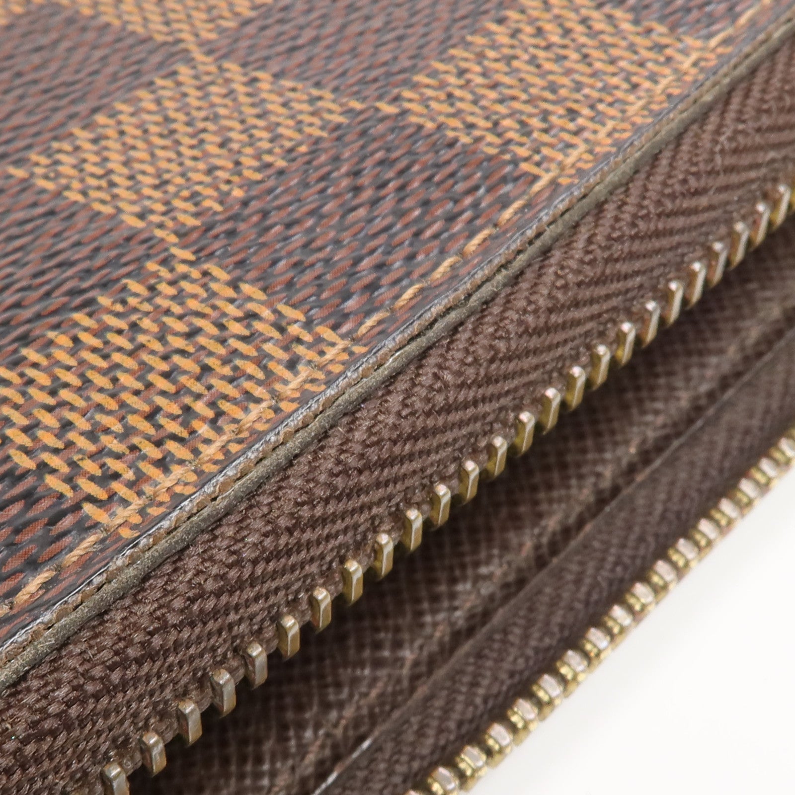 LOUIS VUITTON Damier Zippy Wallet金扣長錢包
