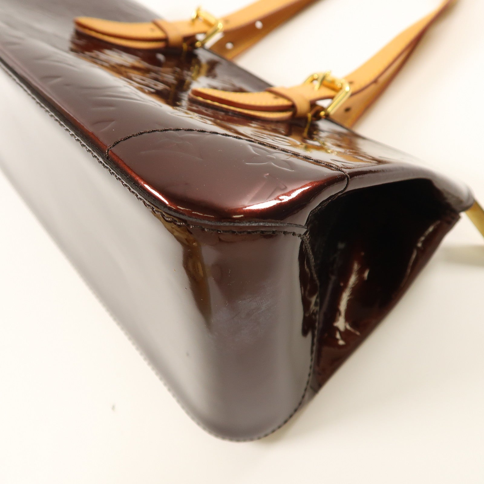 LOUIS VUITTON 【激減優惠】Vernis Rosewood Avenue金扣肩背袋酒紅色