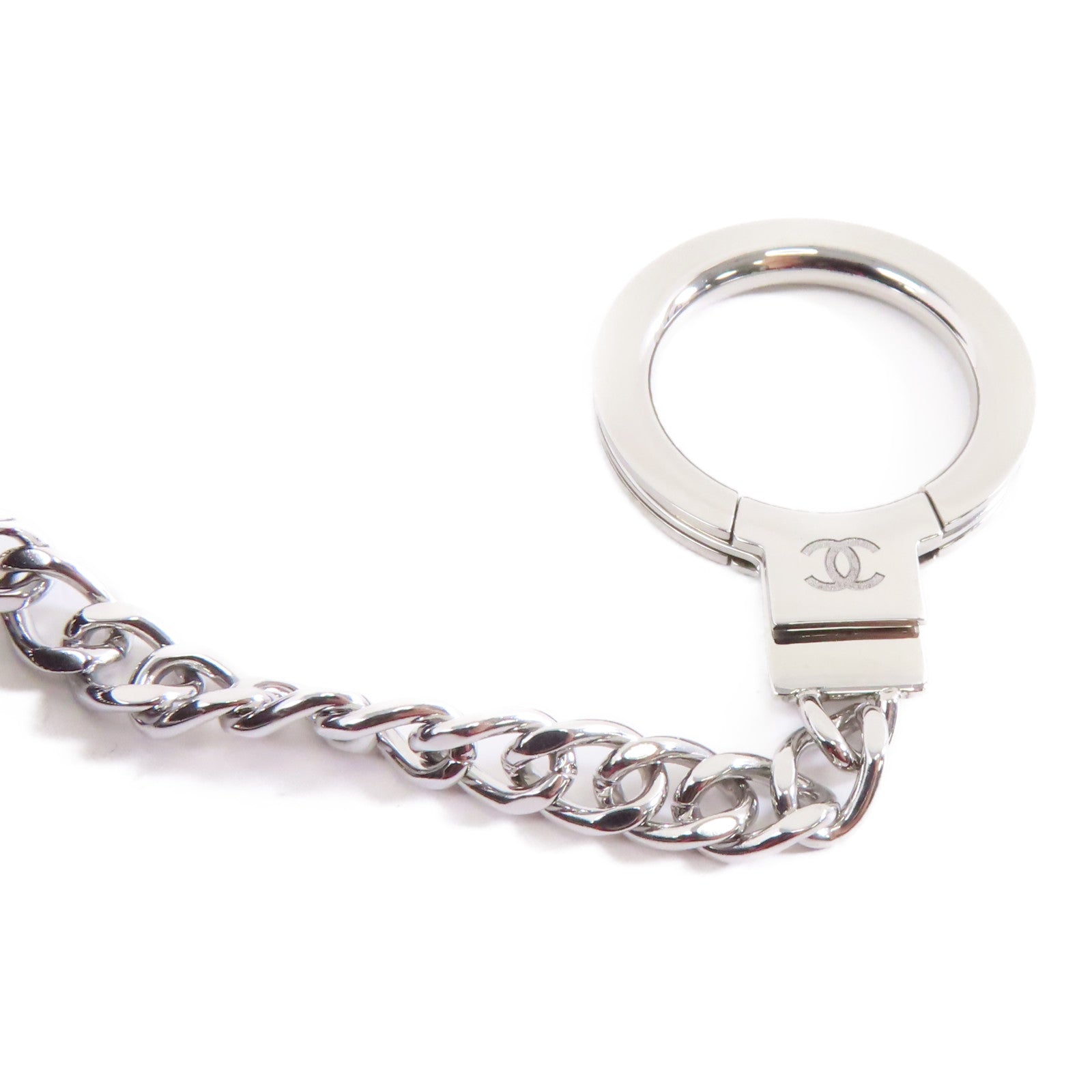 CHANEL 菱格Caviar皮革Coin Case銀扣零錢包黑色
