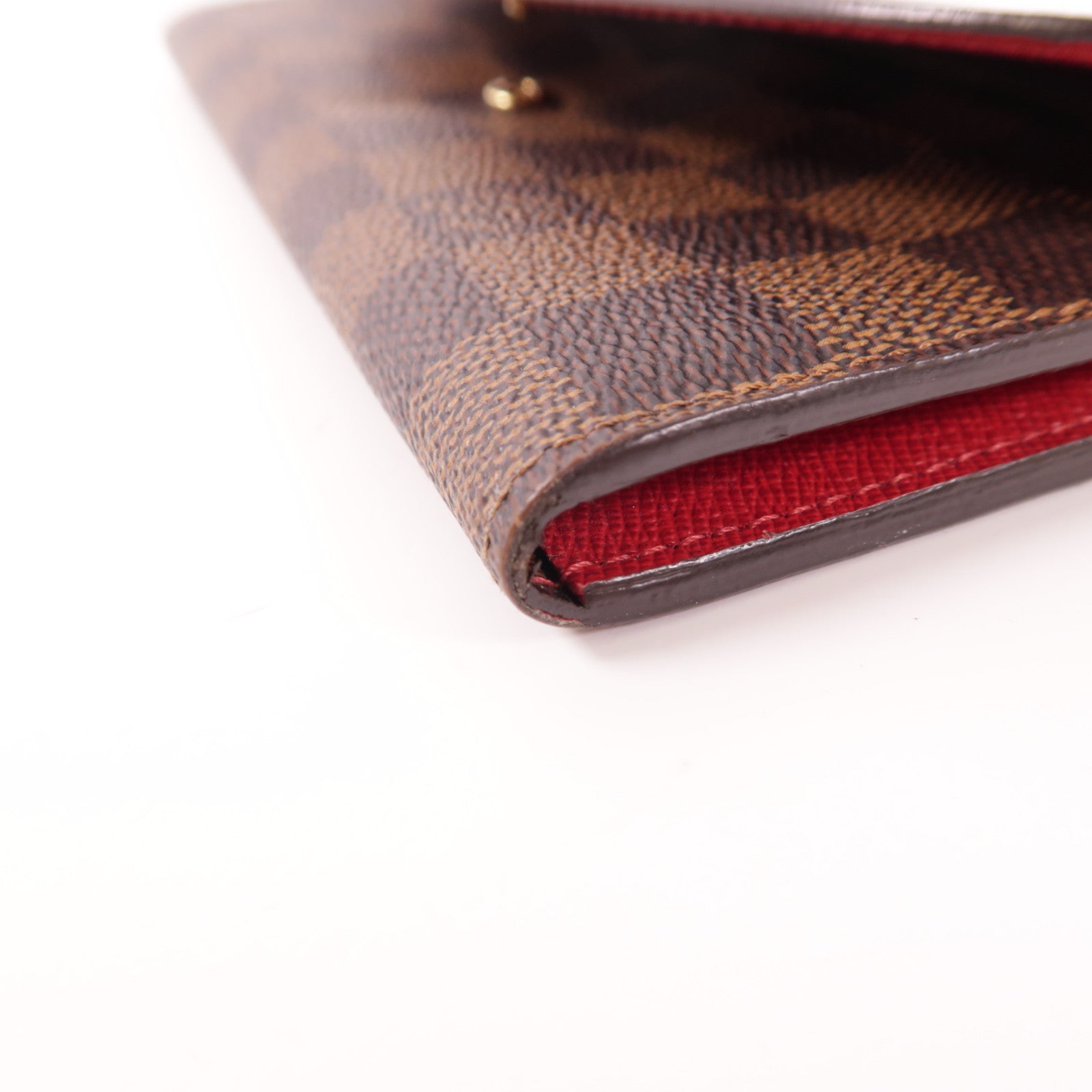 LOUIS VUITTON Damier Portefeuille Emilie Long Wallet金扣長錢包