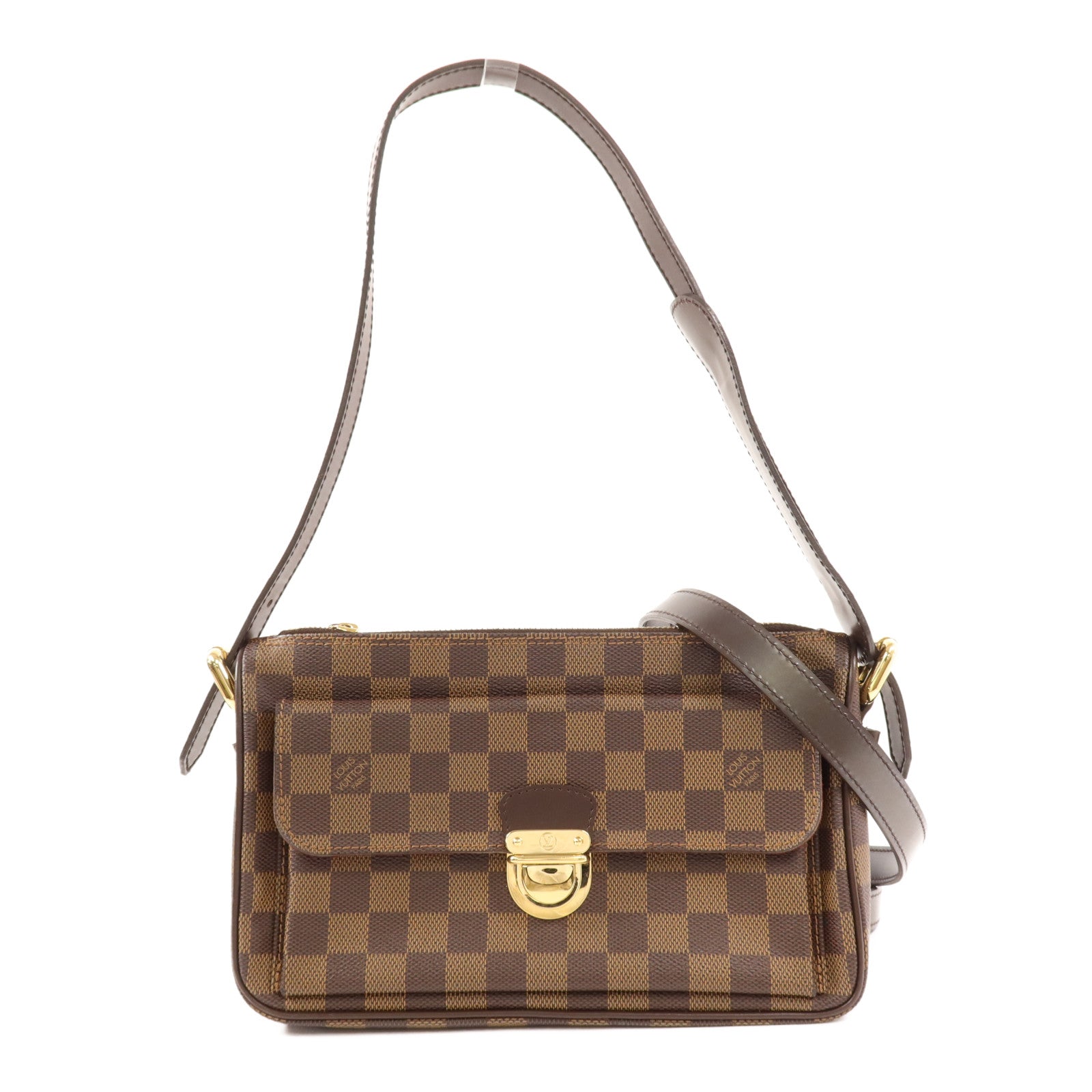LOUIS VUITTON Damier Ravello GM金扣肩背袋