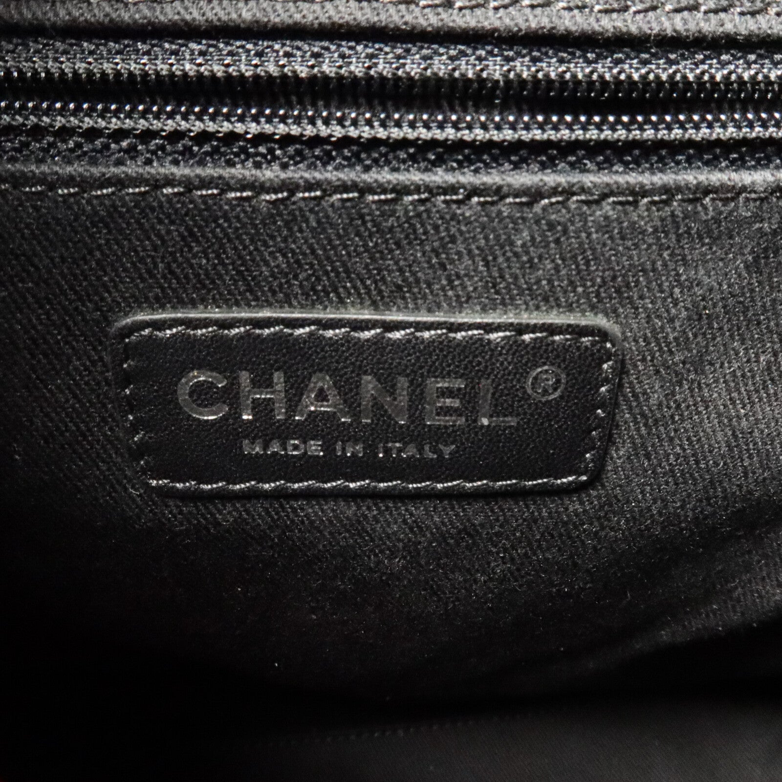 CHANEL 牛皮皮革Tote Bag鏈帶手挽肩背兩用袋
