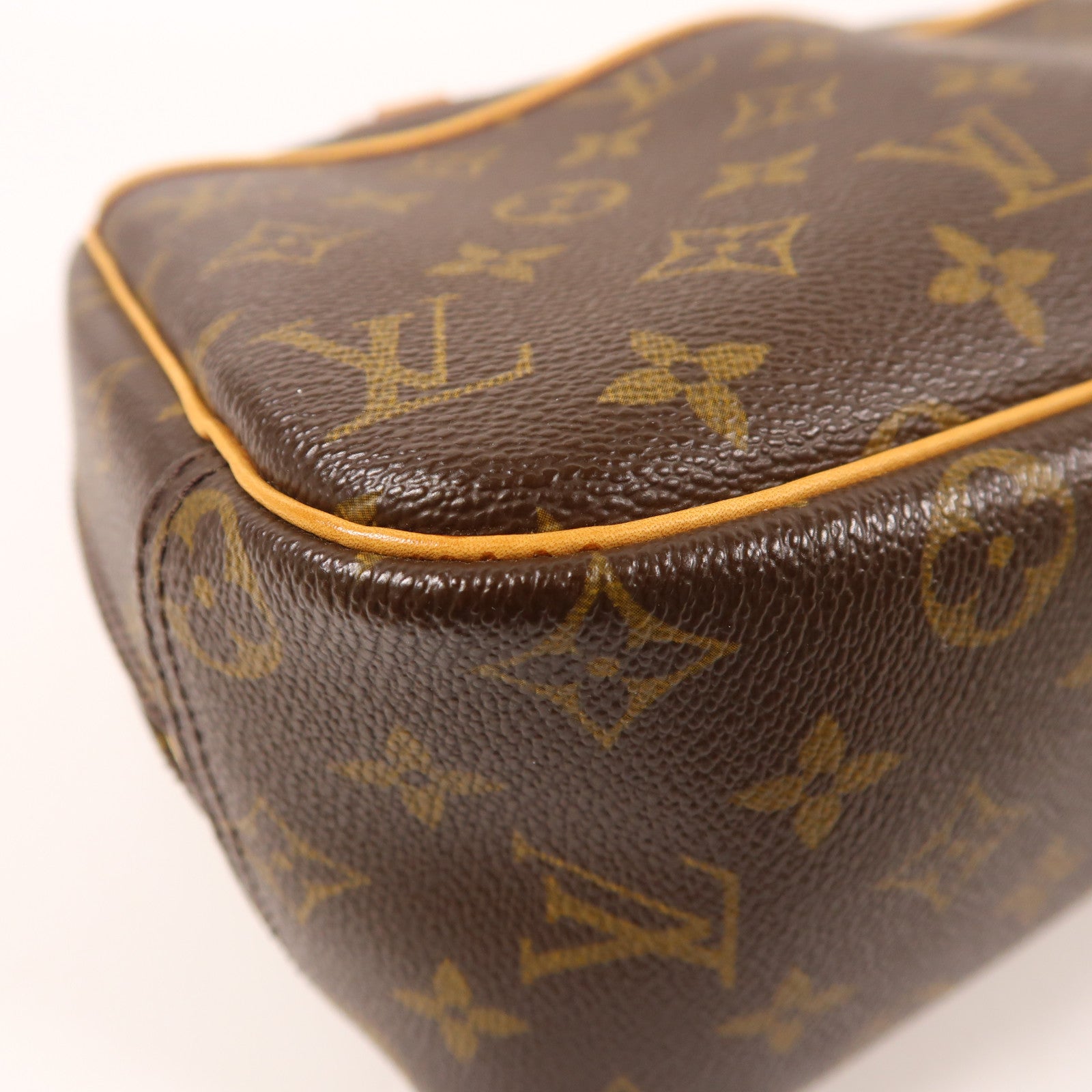 LOUIS VUITTON Monogram Trouville金扣手挽袋棕色
