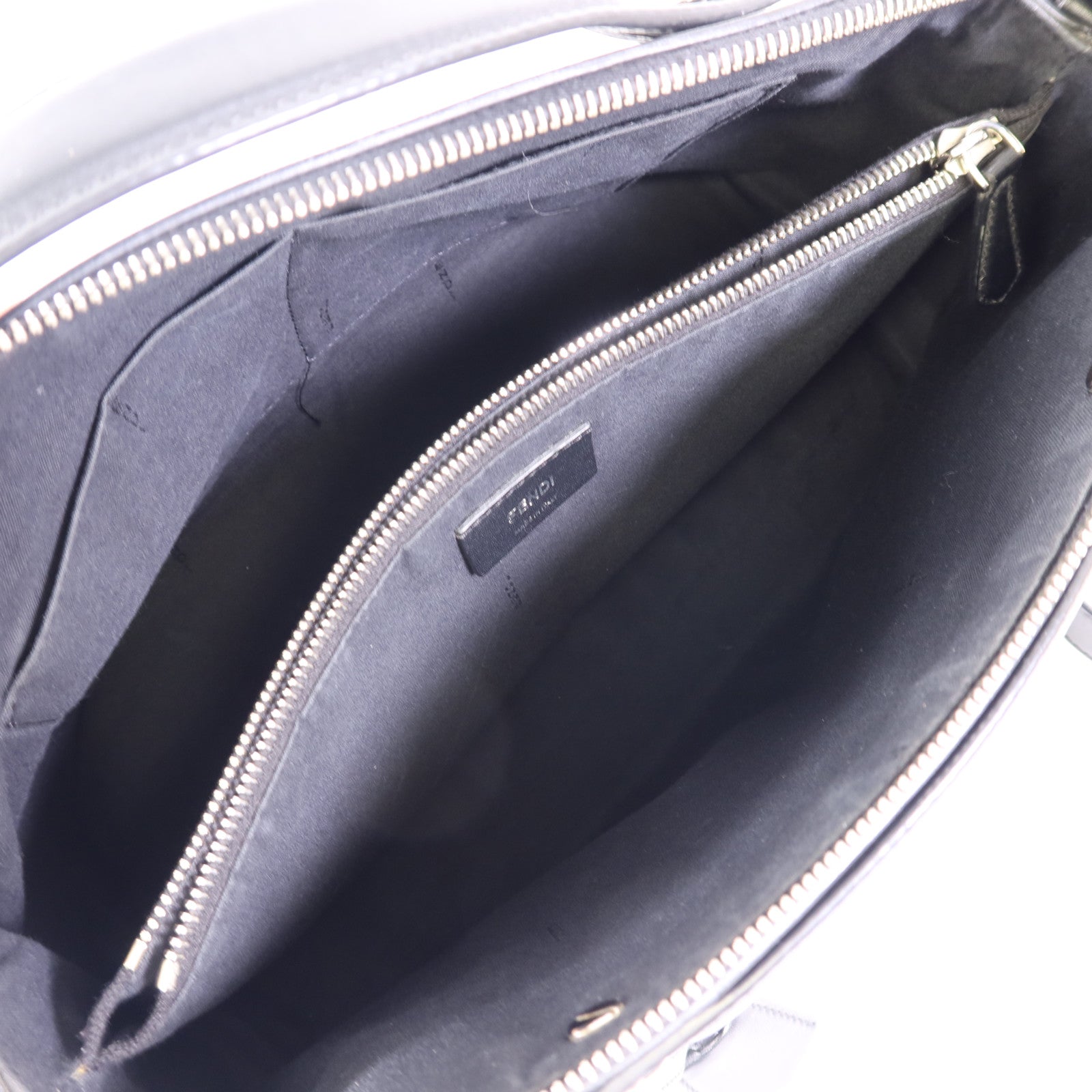 FENDI SHW By The Way 2 Way Shoulder Bag Handbag 8BL125 Calfskin Leather Black