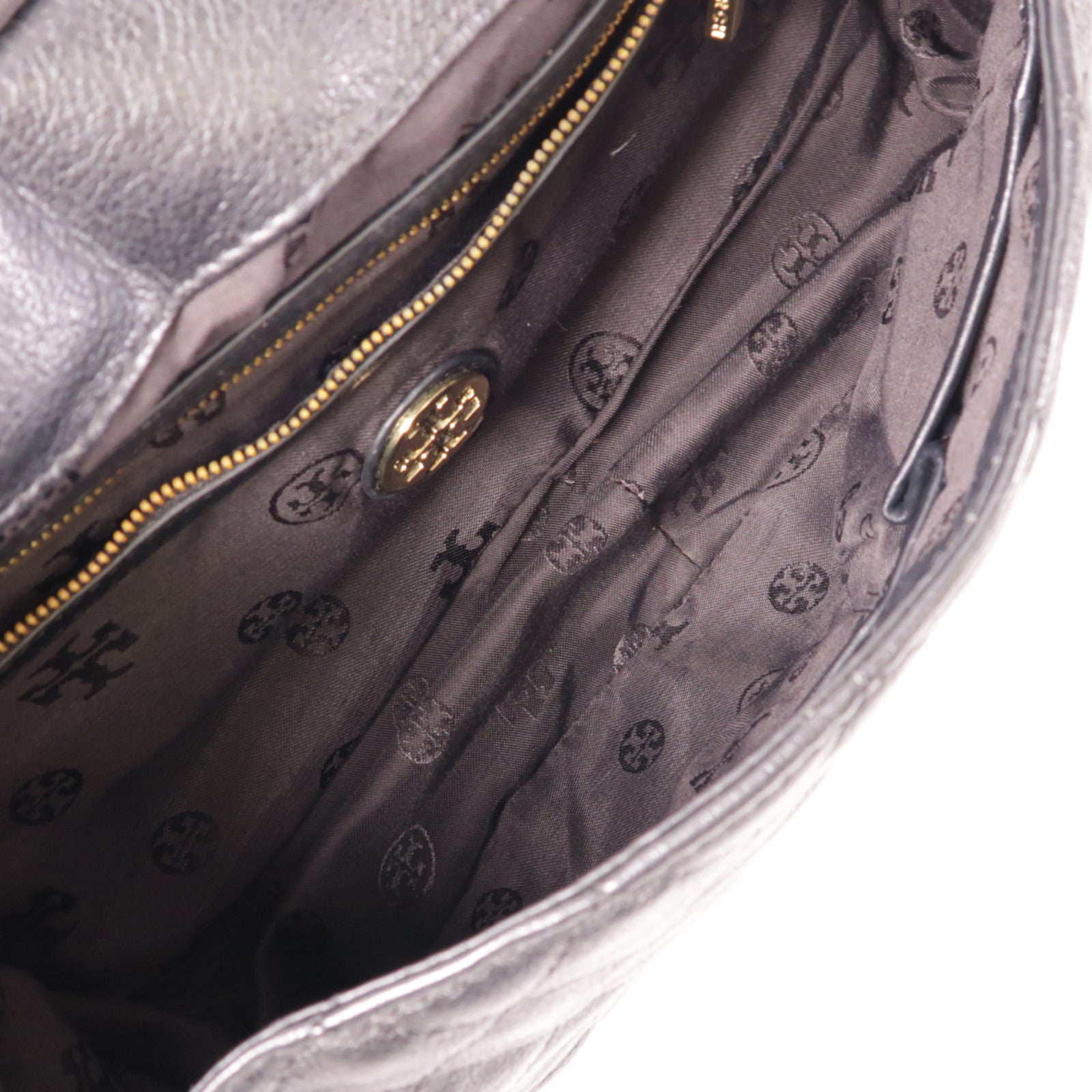 Tory Burch 皮革Chain Shoulder金扣鏈帶肩背袋