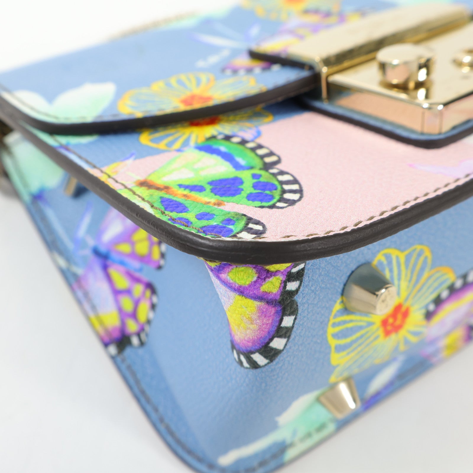 Furla 牛皮皮革Shoulder Bag金扣肩背袋