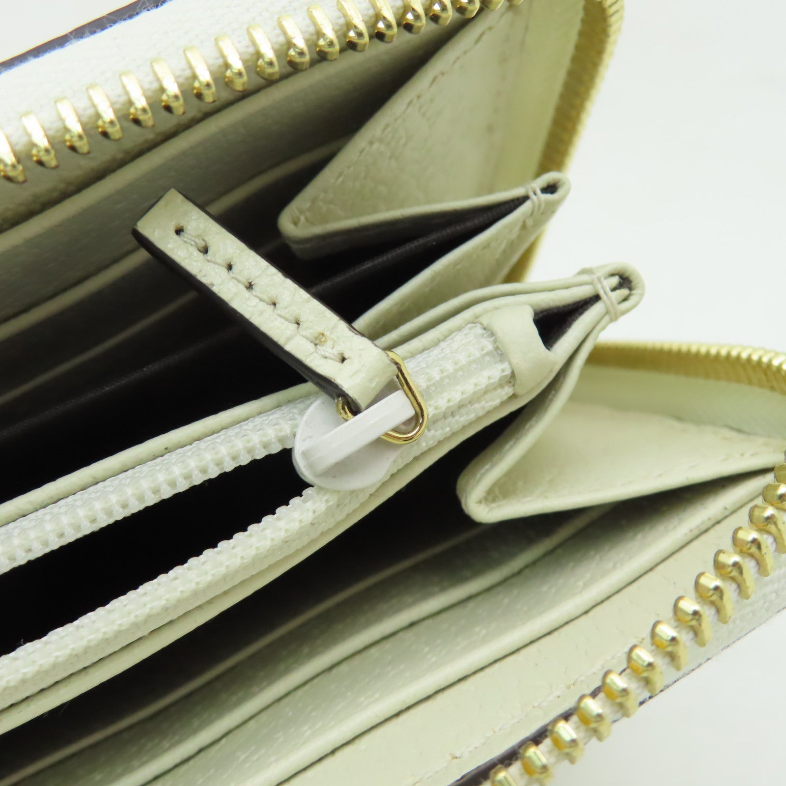 GUCCI 【激減優惠】牛皮皮革Long Wallet金扣長錢包米色