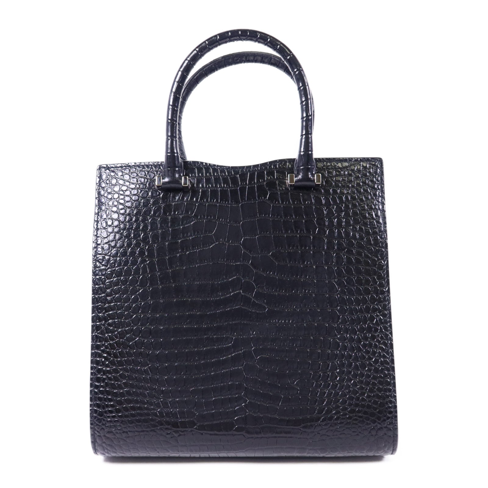 SAINT LAURENT 牛皮皮革Uptown Small Tote銀扣手挽肩背兩用袋