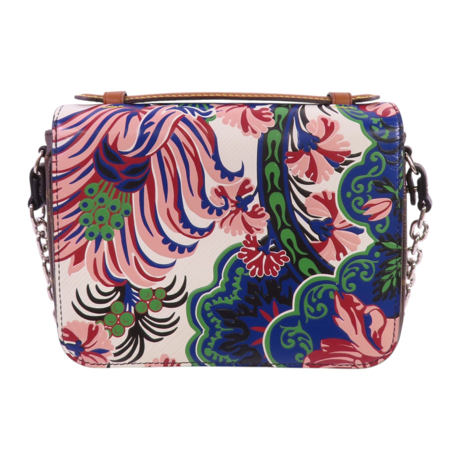 LOUIS VUITTON Epi Leather/Monogram Pochette Metis銀扣鏈帶手挽肩背兩用袋