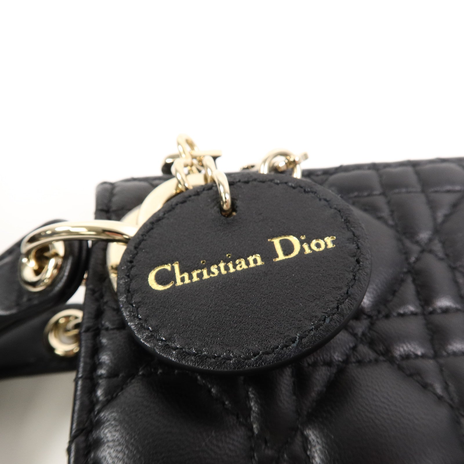 Dior 羊皮皮革Lady Dior Micro手挽肩背兩用袋