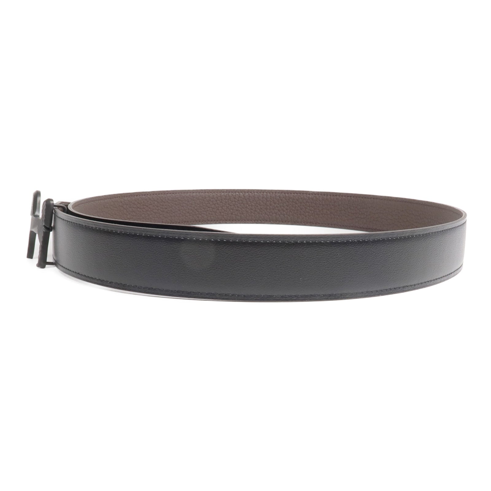 HERMES 【激減優惠】Togo/Box Calf皮革Belt皮帶Noir