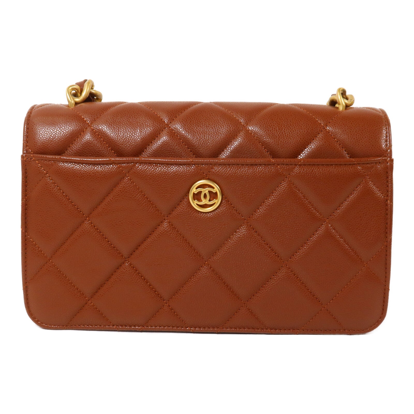 CHANEL 牛皮皮革CoCo Mark Flap Bag鏈帶肩背袋
