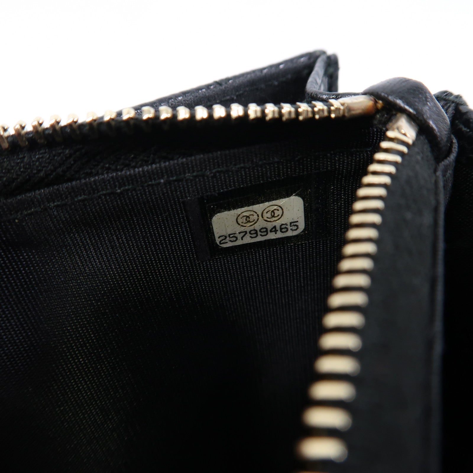 CHANEL 菱格羊皮皮革Chain Shoulder金扣鏈帶肩背袋黑色