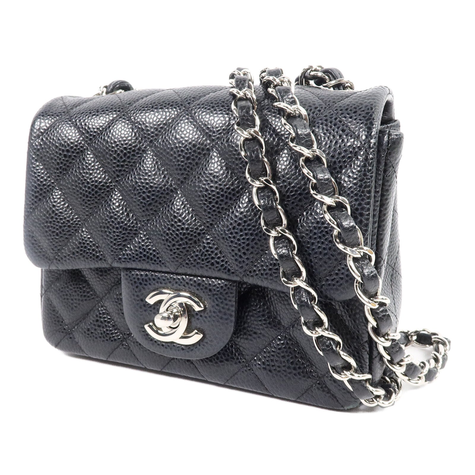 CHANEL 牛皮皮革Mini Classic 17鏈帶肩背袋