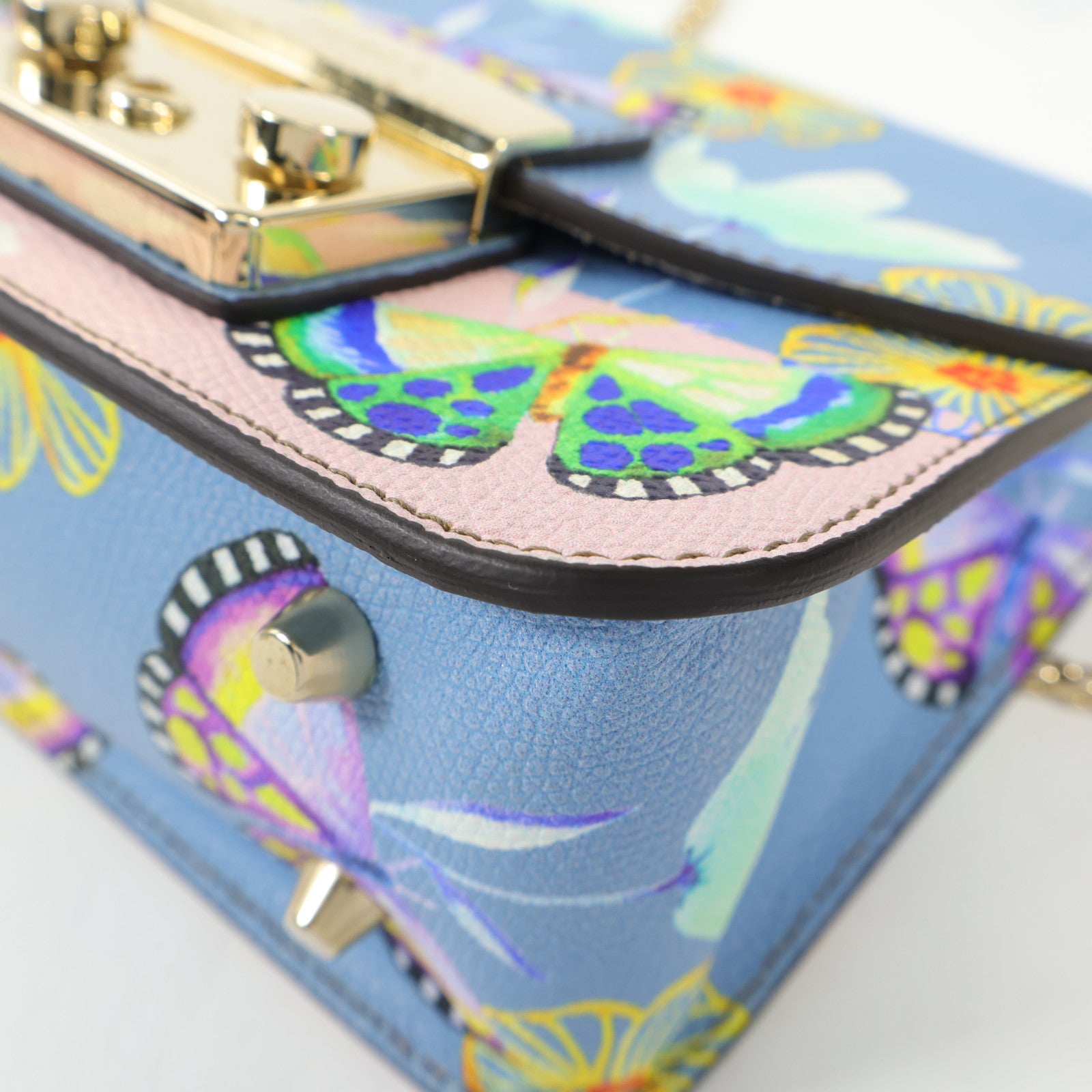 Furla 牛皮皮革Shoulder Bag金扣肩背袋