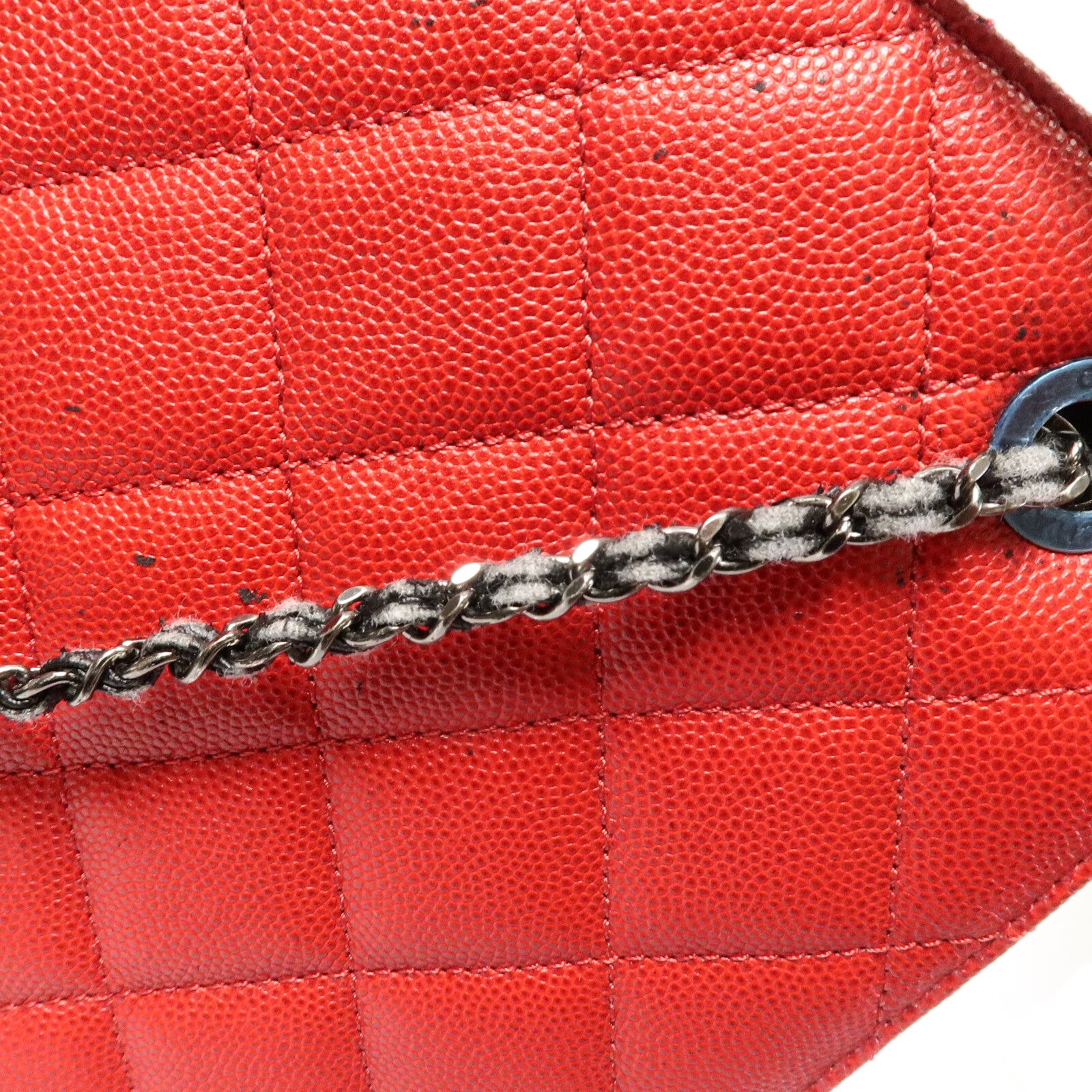 CHANEL 牛皮皮革Tote Bag鏈帶手挽肩背兩用袋
