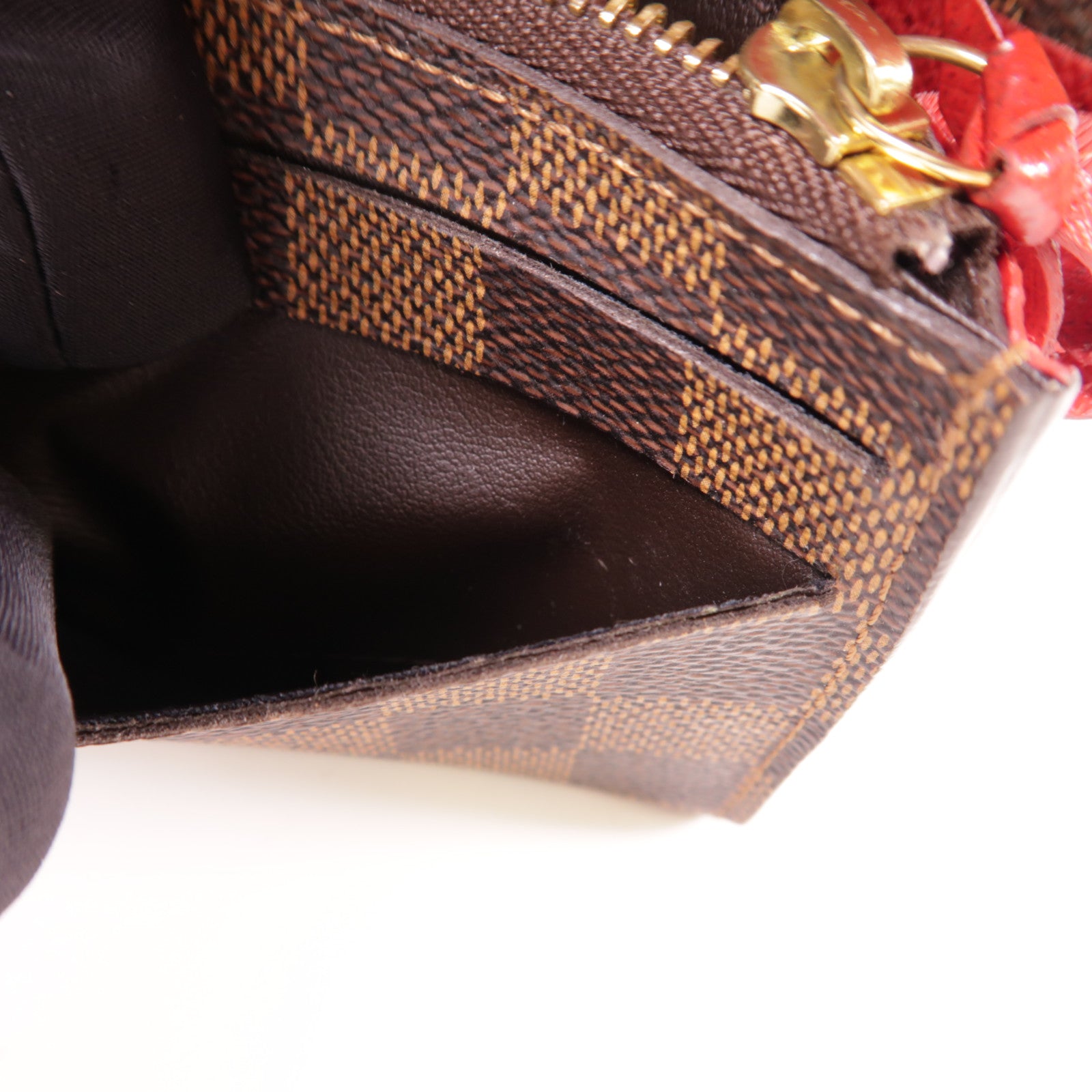 LOUIS VUITTON Damier Portefeuille Emilie Long Wallet金扣長錢包