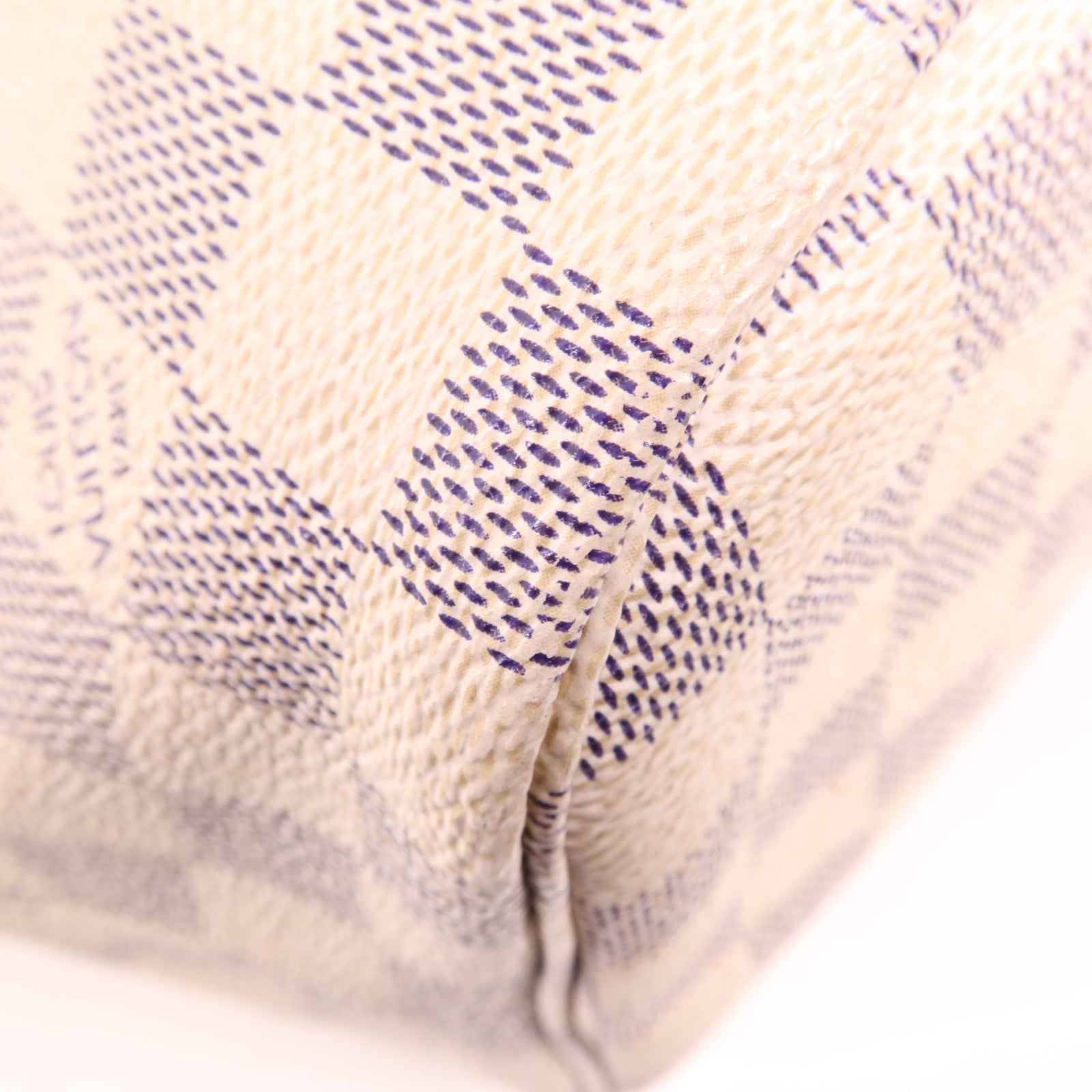 LOUIS VUITTON Damier Azur Neverfull MM金扣手挽袋