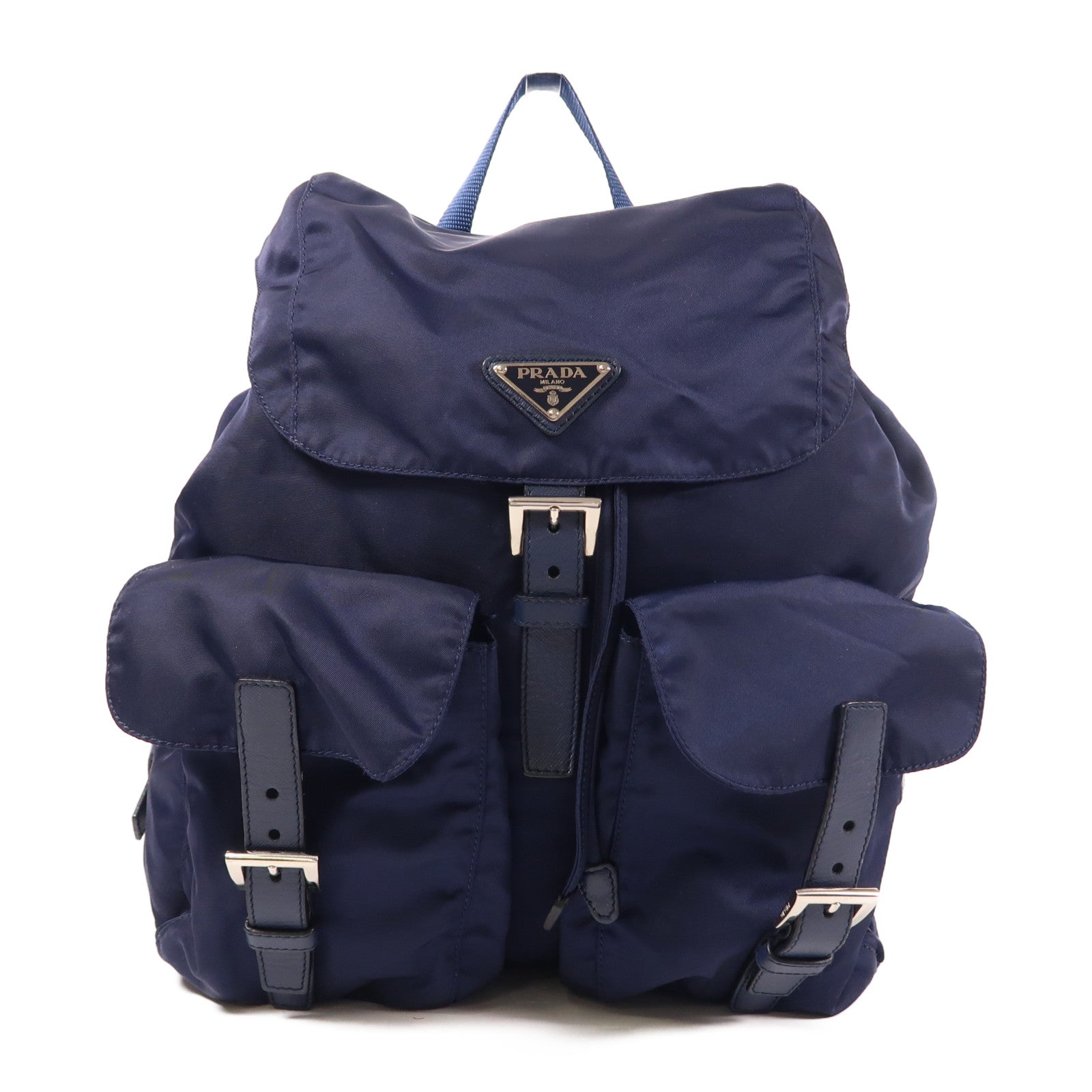 PRADA 尼龍Backpack銀扣背包