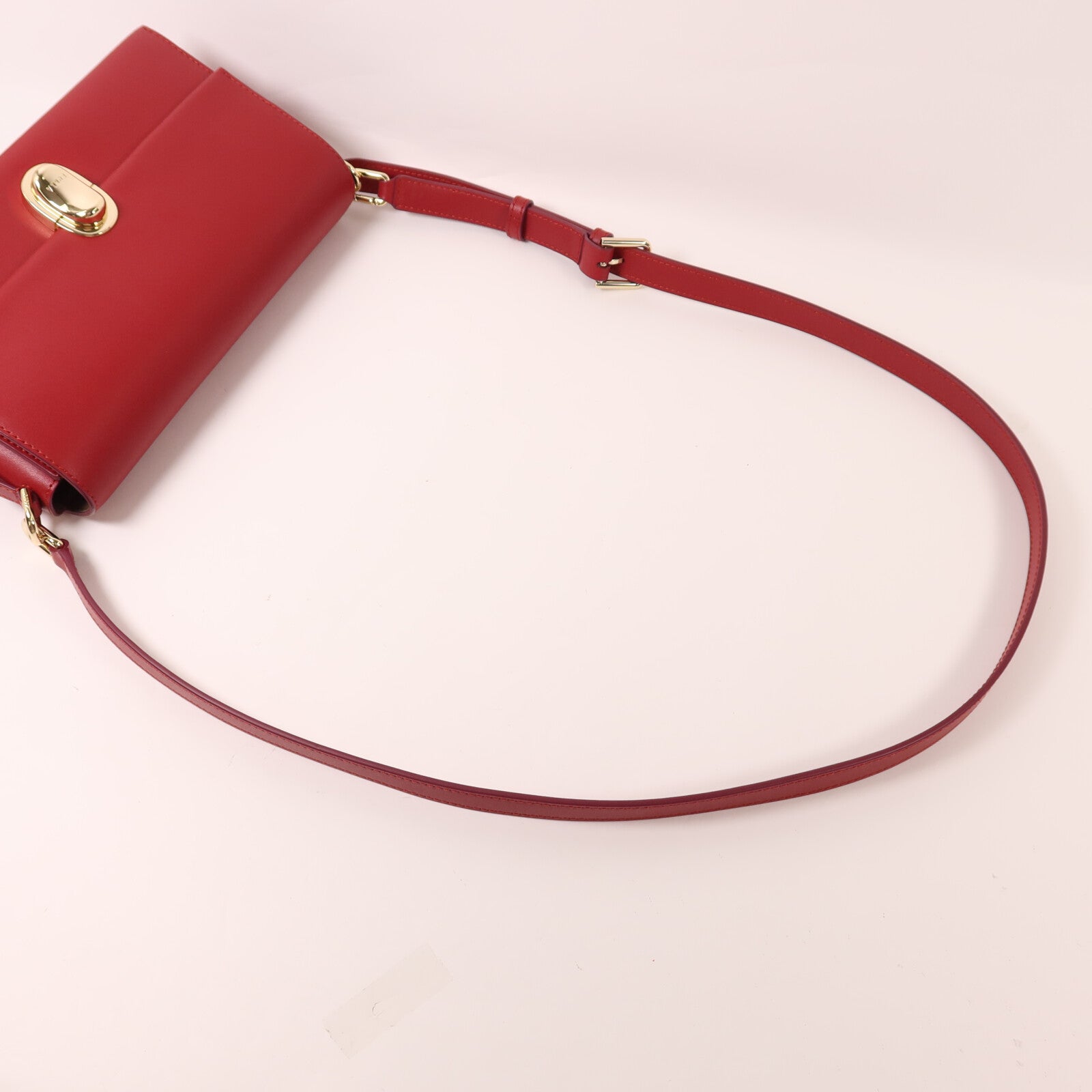 Furla 牛皮皮革Eclisse Crossbady金扣手挽肩背兩用袋