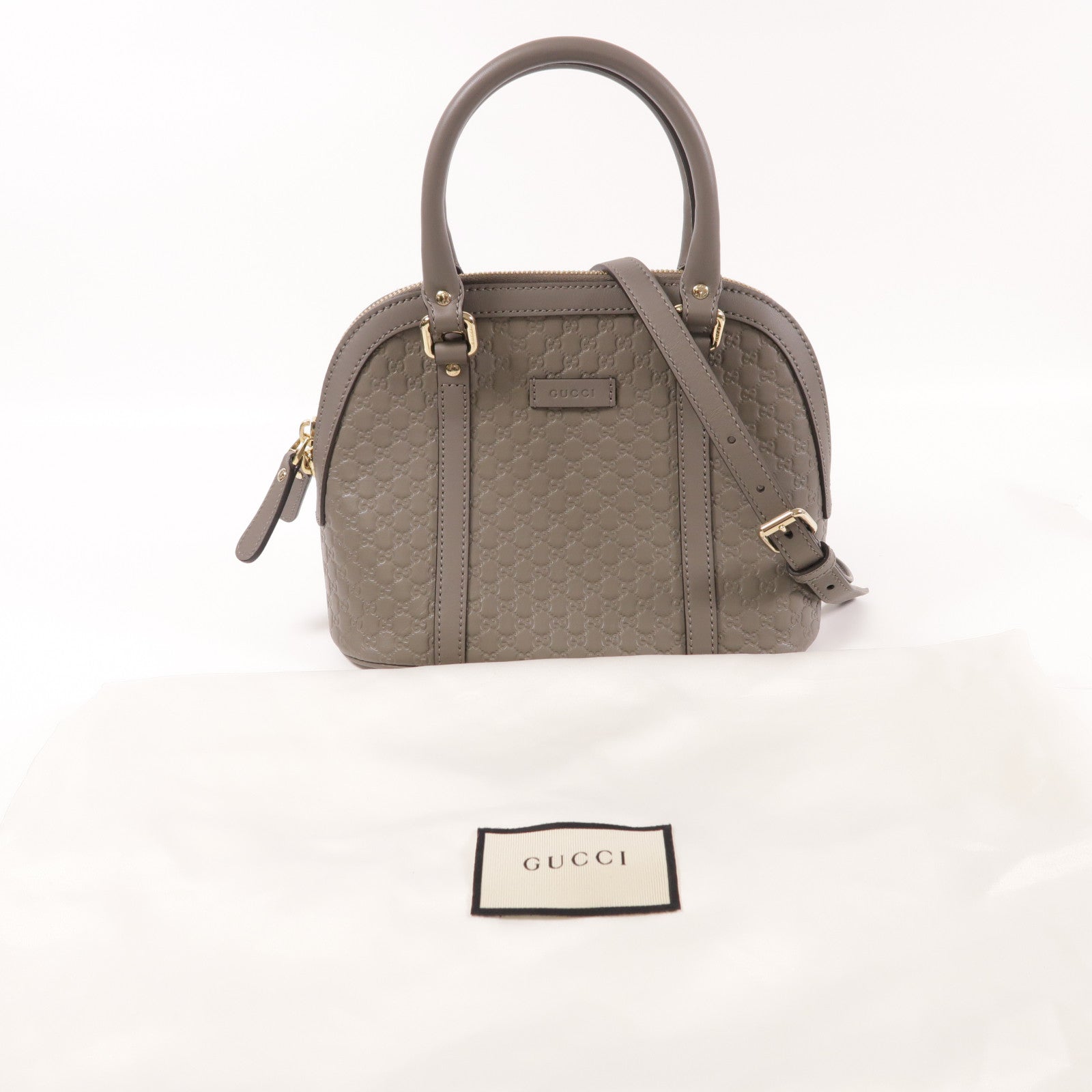GUCCI 牛皮皮革Micro Guccissima金扣手挽肩背兩用袋