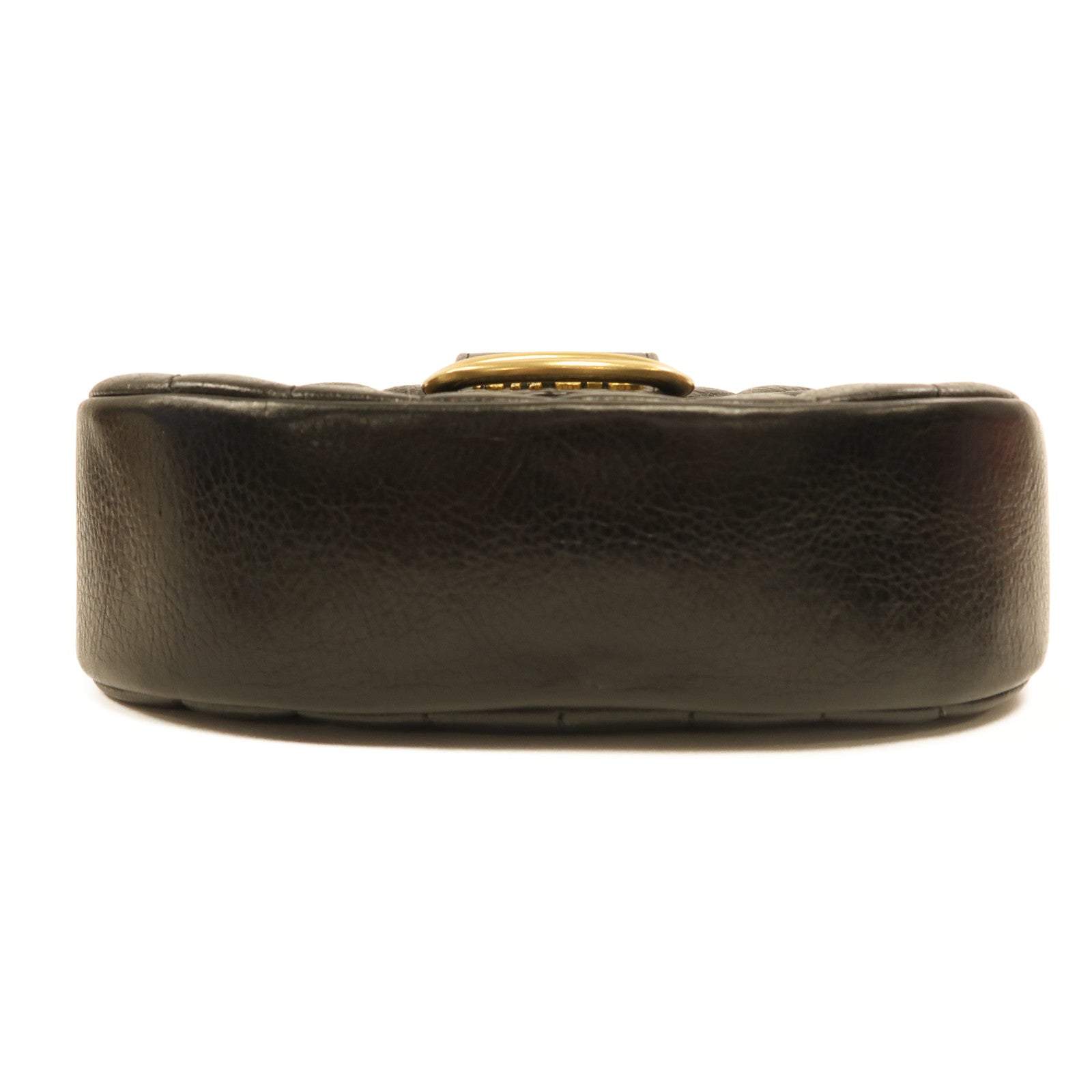 COACH 牛皮皮革Kat Saddle Bag金扣肩背袋黑色