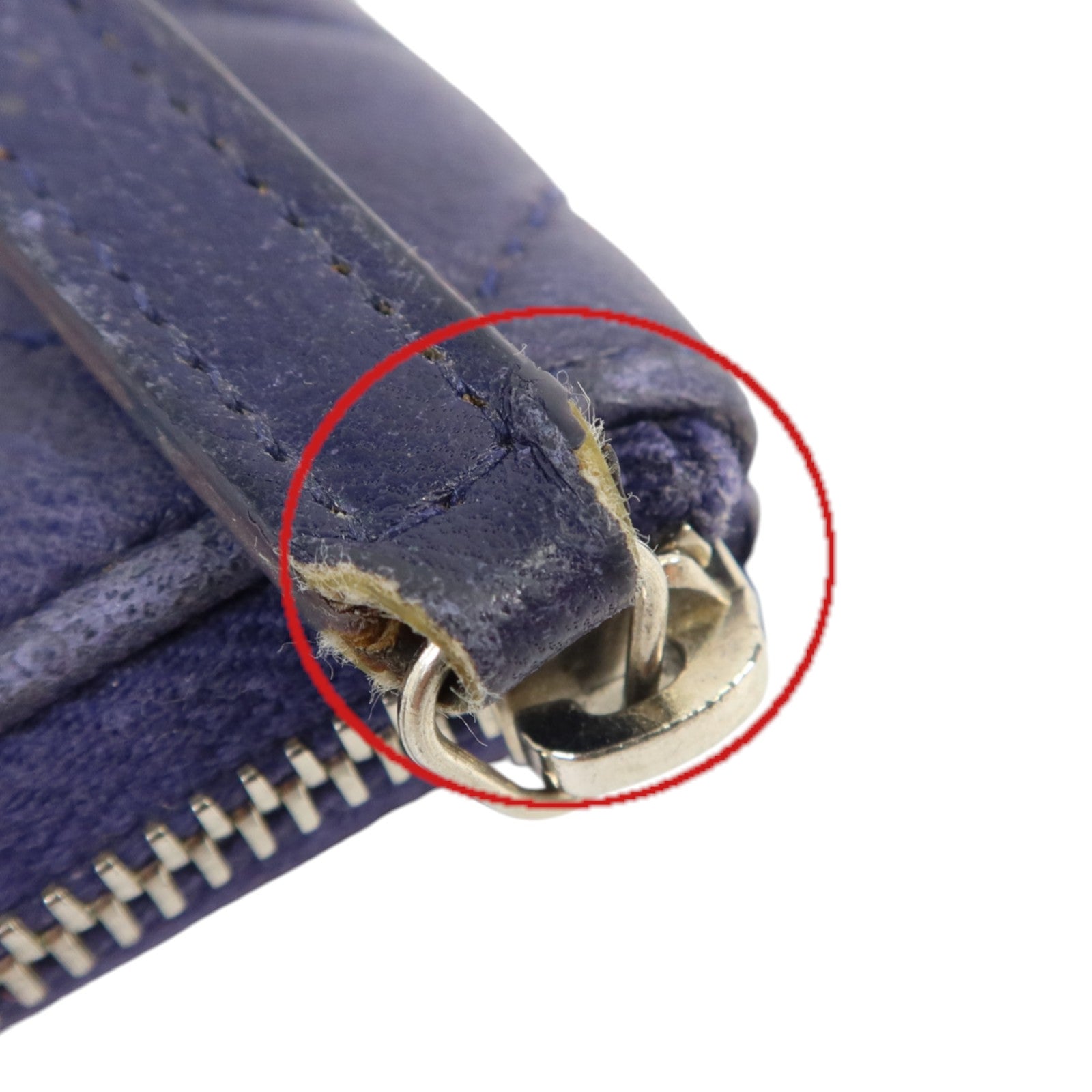CHANEL 羊皮皮革Mini Zipped Pouch銀扣手拿包