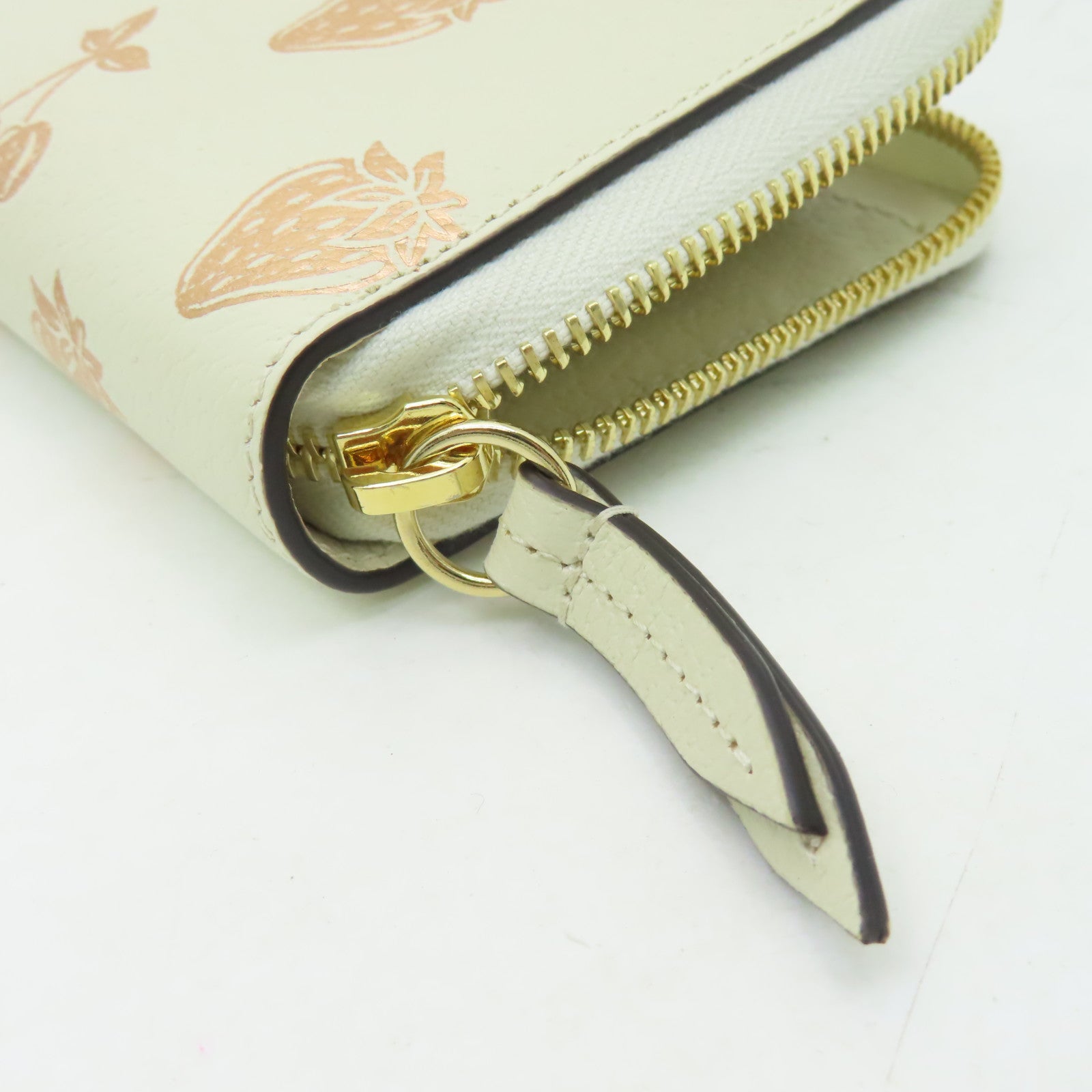 GUCCI 【激減優惠】牛皮皮革Long Wallet金扣長錢包米色