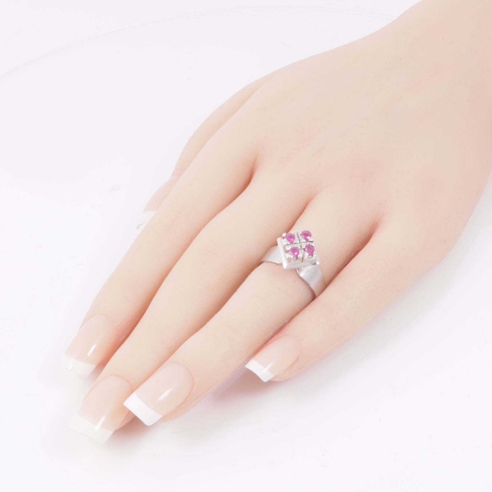 JEWELRY 【激減優惠】18K白金Ruby Ring紅寶石戒指US#6