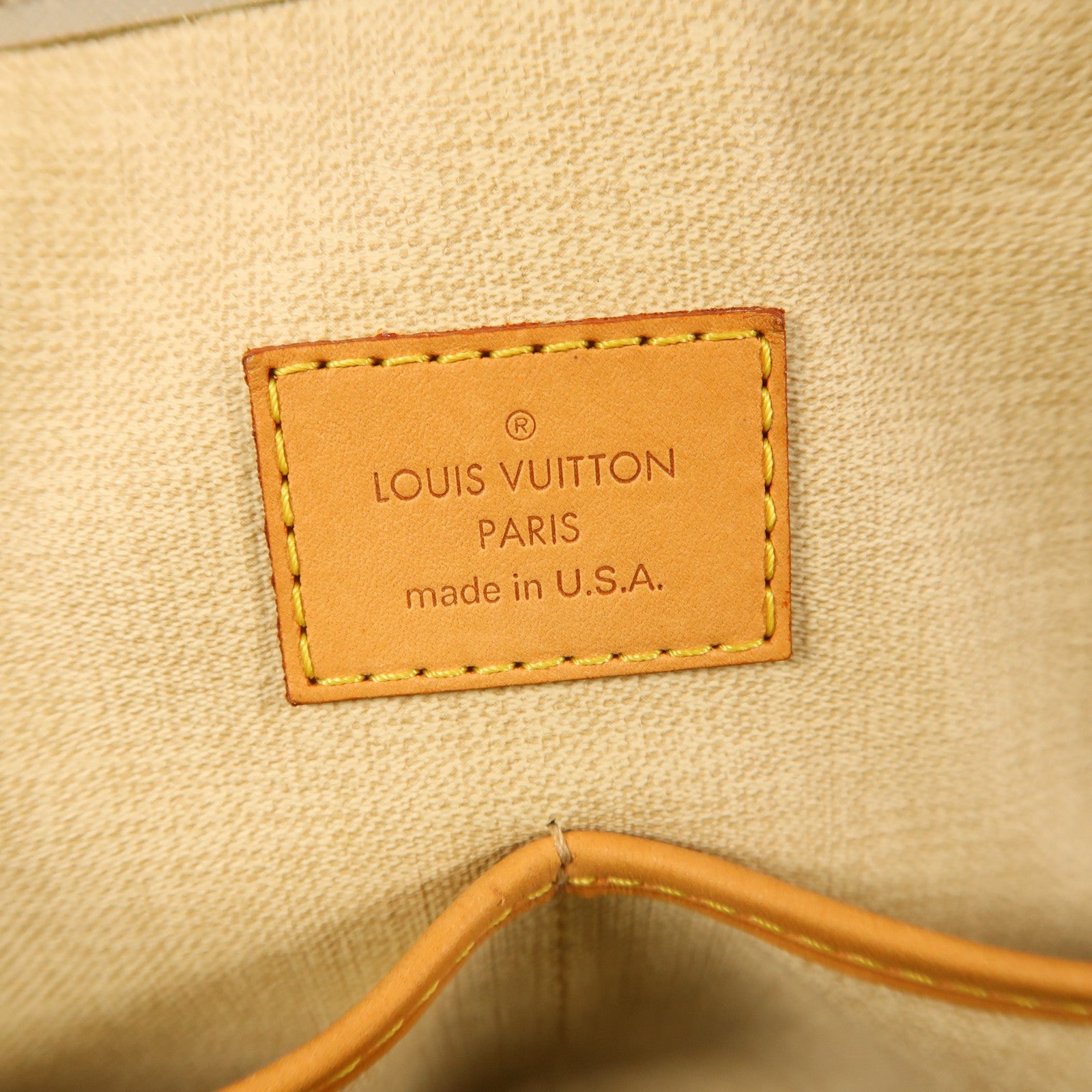 LOUIS VUITTON Monogram Trouville金扣手挽袋棕色