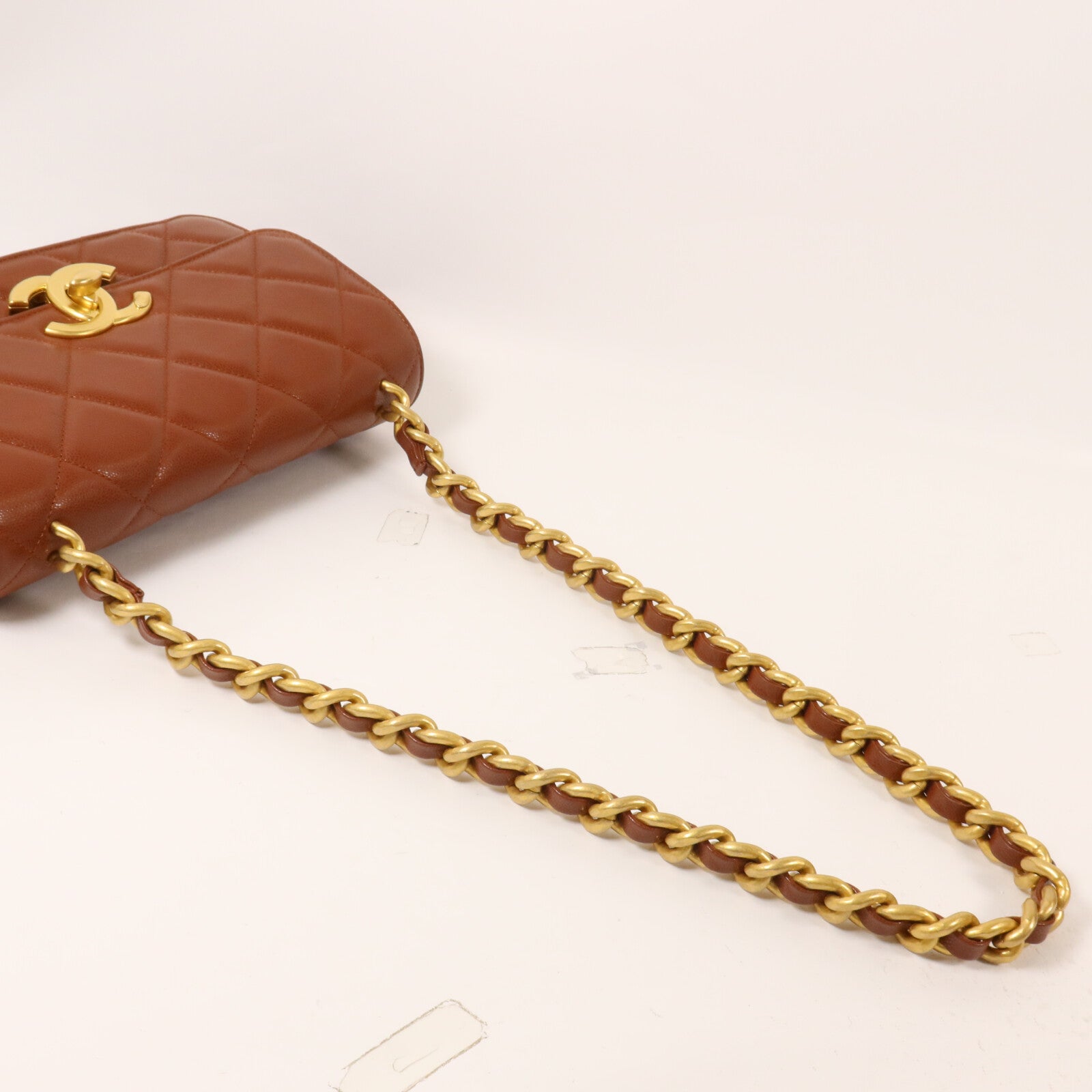 CHANEL 牛皮皮革CoCo Mark Flap Bag鏈帶肩背袋
