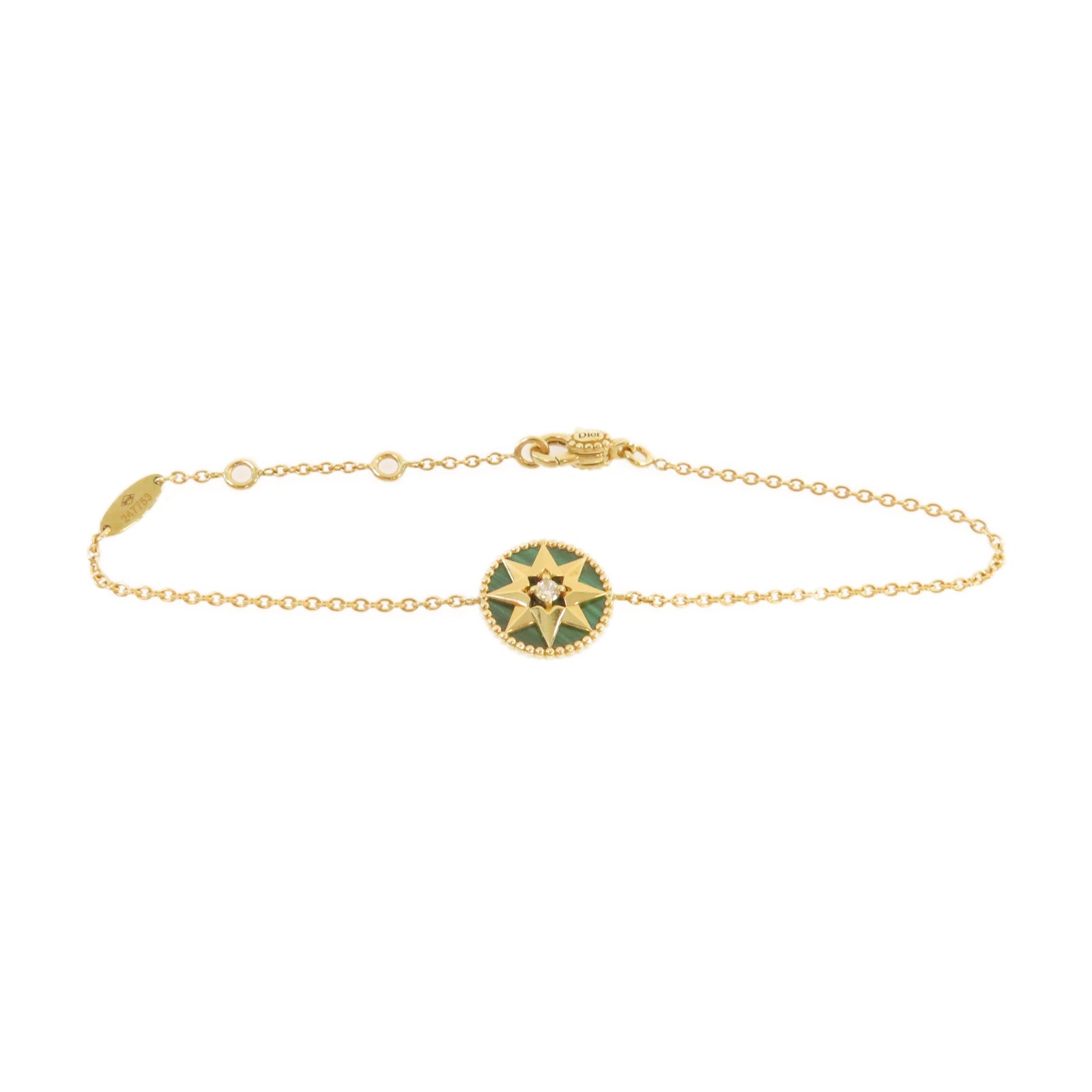 Dior 【激減優惠】18K黃金/綠松寶石/0.04ct鑽石Rose Des Vents Bracelet手鏈
