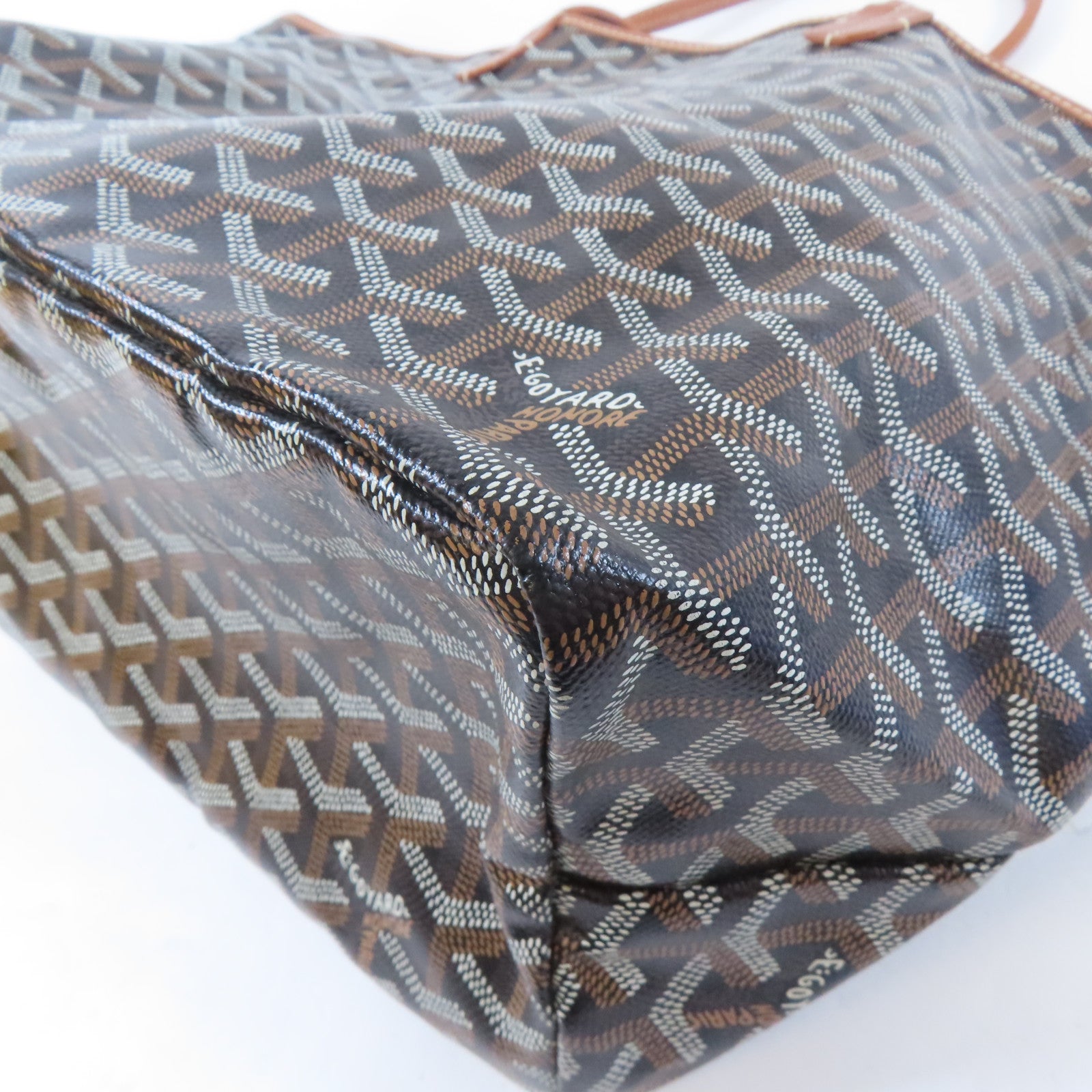 GOYARD 塗層帆布Ama Louis PM銀扣肩背袋啡色