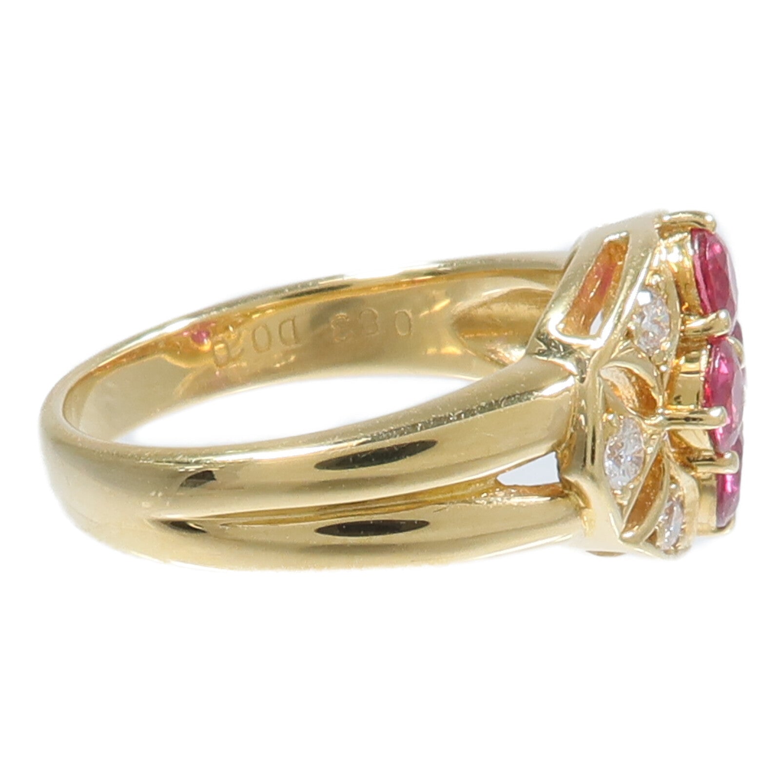 JEWELRY 18K黃金Ruby Diamond Ring紅寶石/鑽石戒指