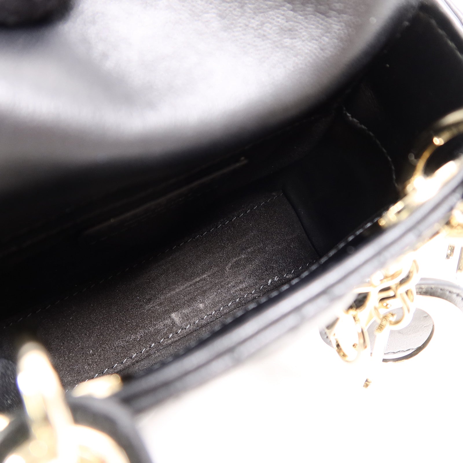 Dior 羊皮皮革Lady Dior Micro手挽肩背兩用袋