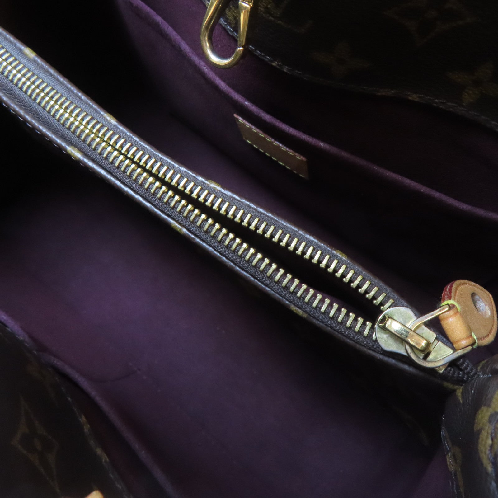 LOUIS VUITTON Monogram Montaigne MM金扣手挽肩背兩用袋啡色