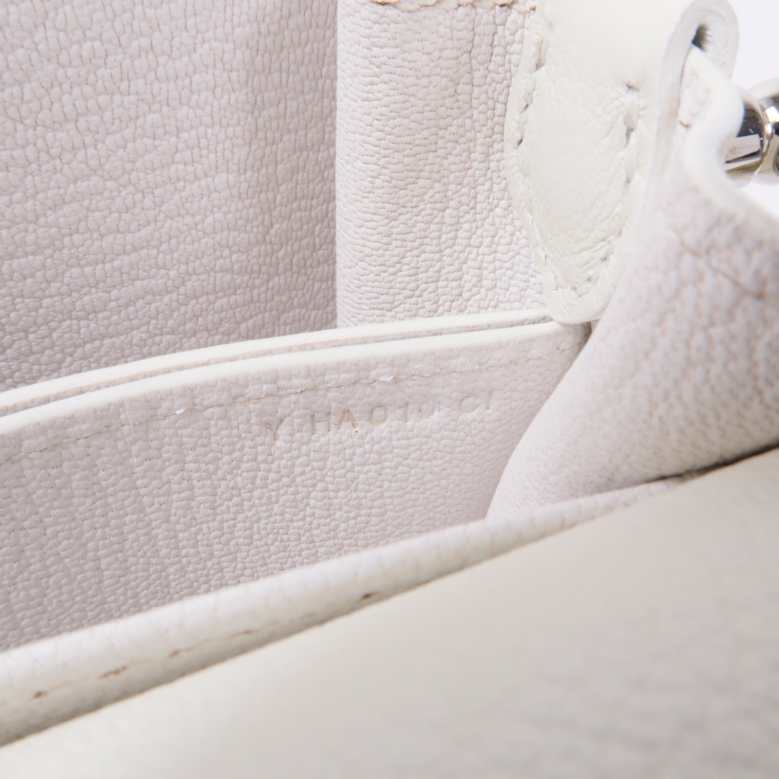 HERMES Evercolor皮革Mini Roulis銀扣肩背袋Gris Parle