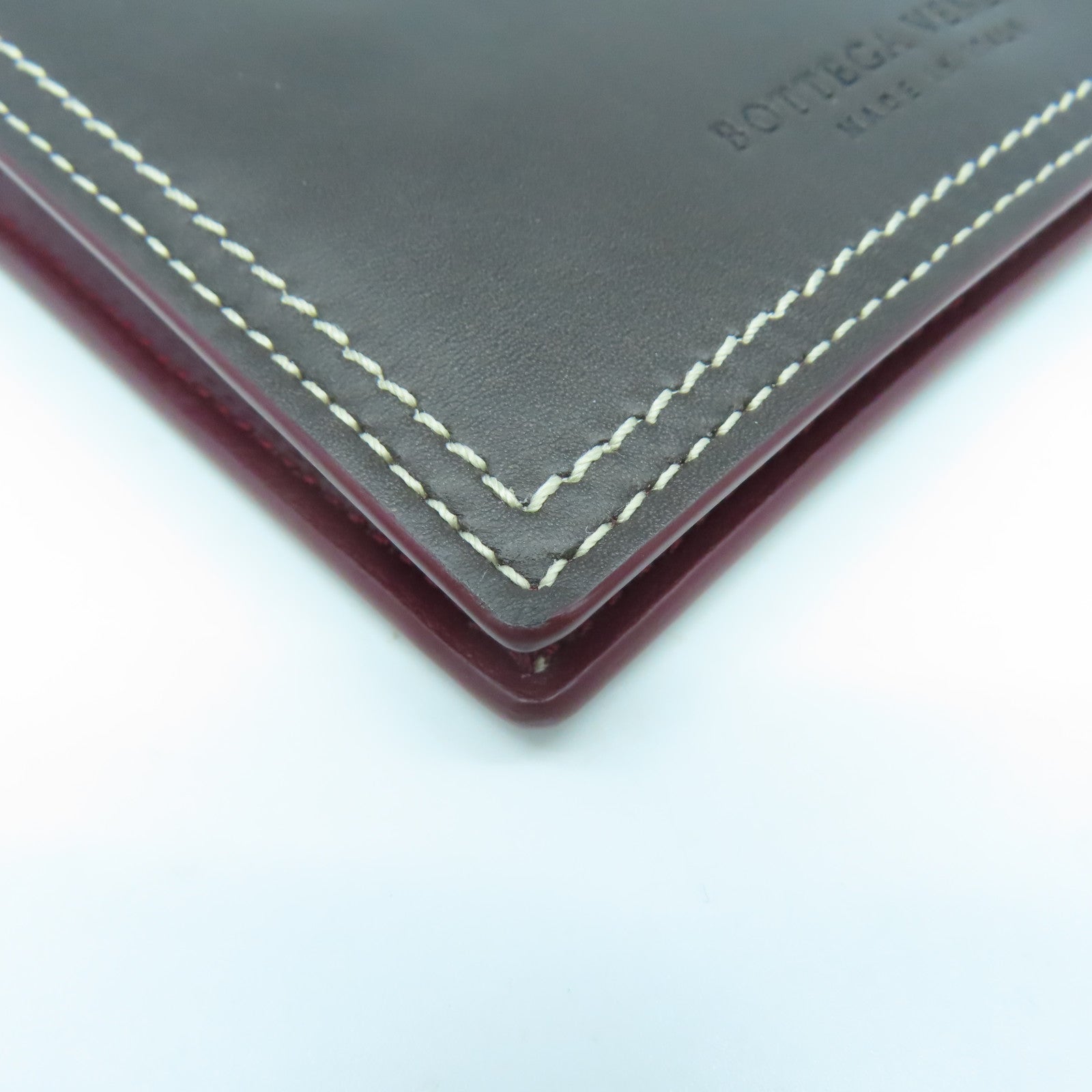 BOTTEGA VENETA 【激減優惠】皮革Wallet金扣錢包啡色