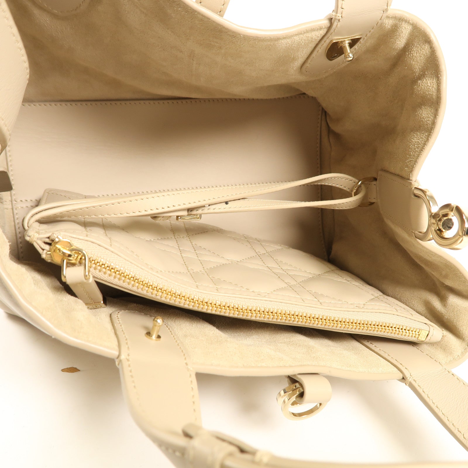 Dior 牛皮皮革Dior Toujours Small金扣手挽袋