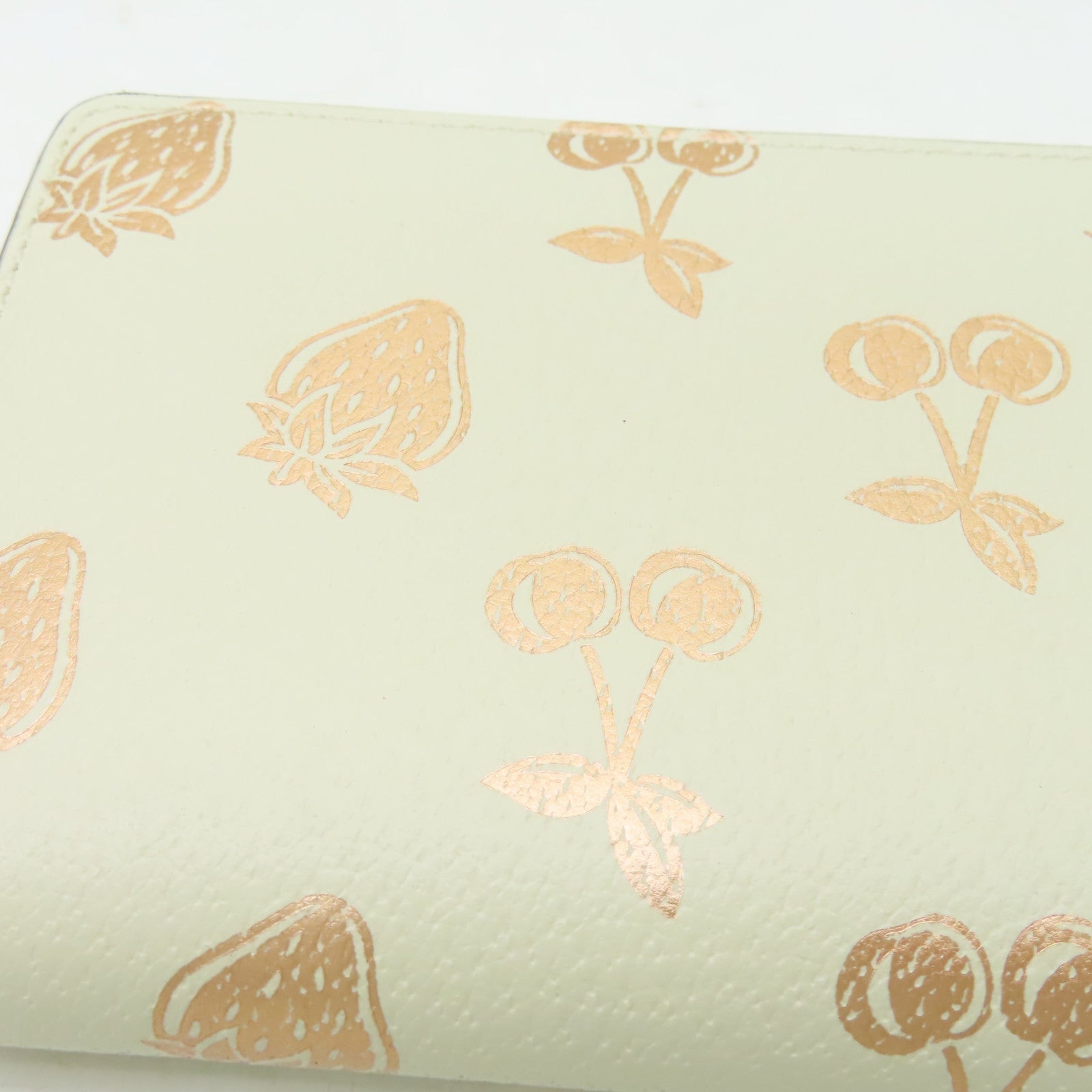 GUCCI 【激減優惠】牛皮皮革Long Wallet金扣長錢包米色