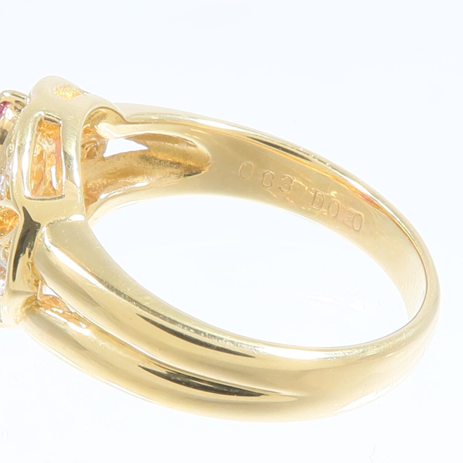 JEWELRY 18K黃金Ruby Diamond Ring紅寶石/鑽石戒指