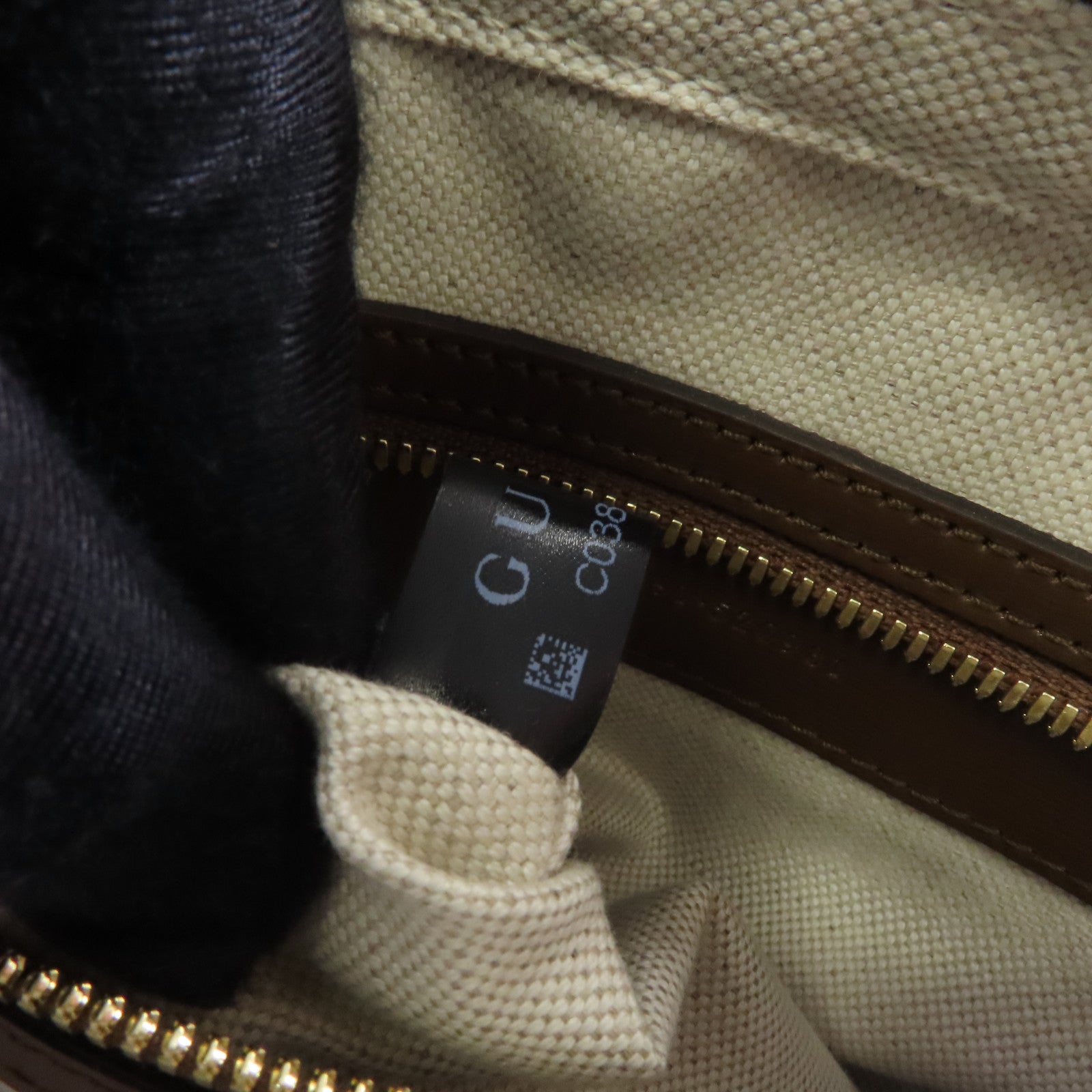 GUCCI 塗層帆布Interlocking G Bag金扣肩背袋啡色