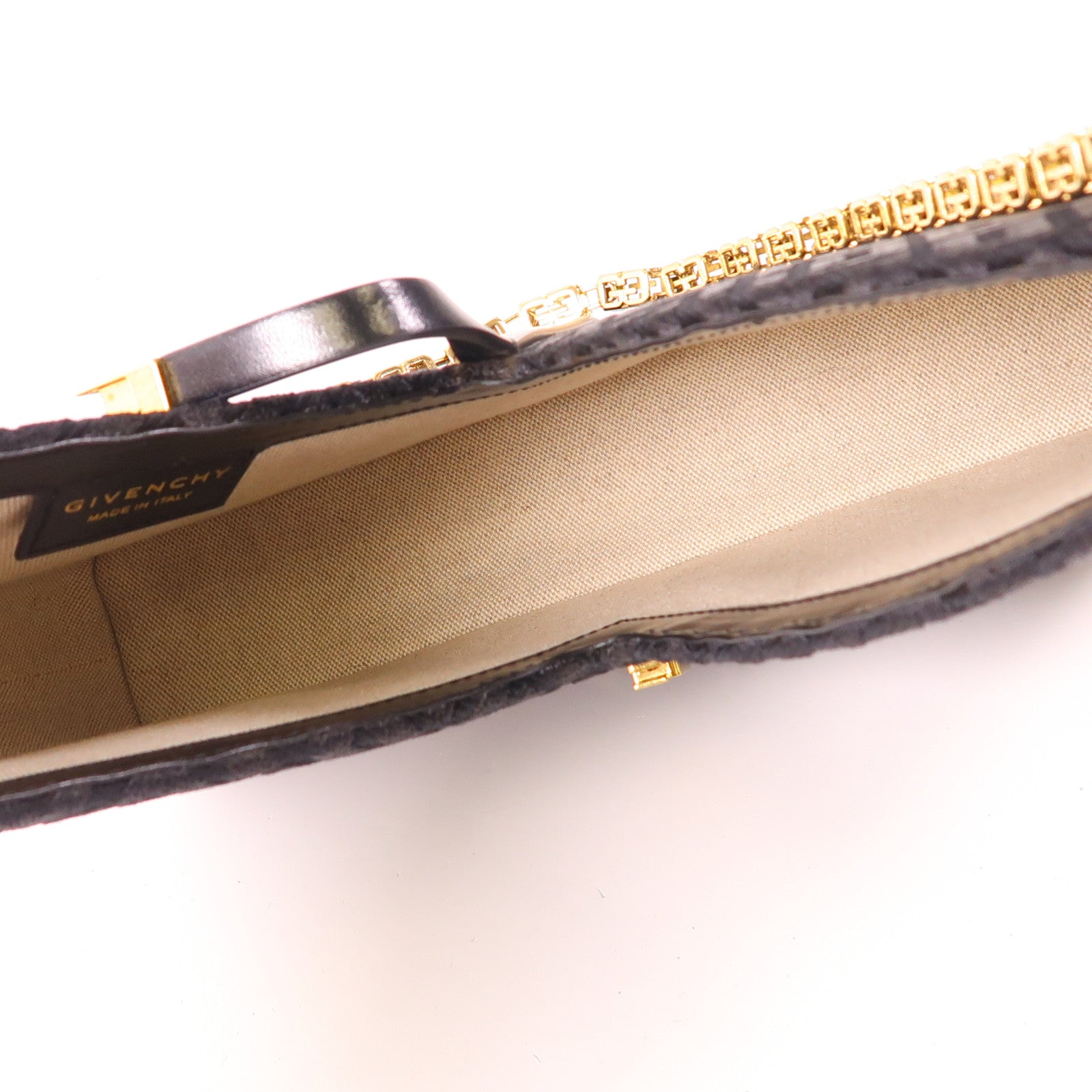 GIVENCHY 牛皮皮革/布料Cut Out Bag金扣肩背袋