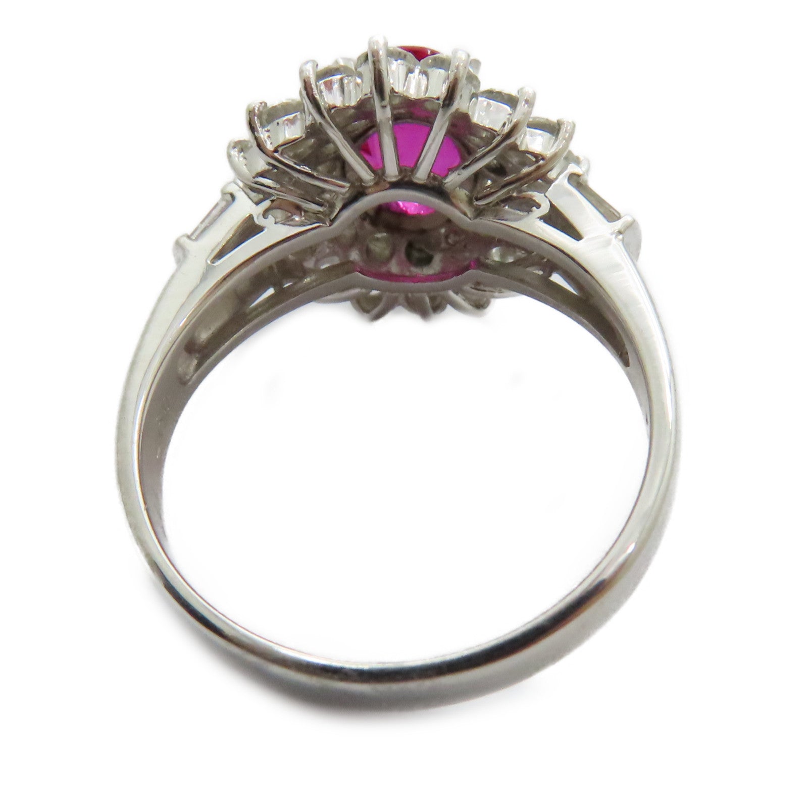 JEWELRY 【激減優惠】PT900鉑金Ruby Diamond Ring 0.97ct紅寶石/1.17ct鑽石戒指US#7