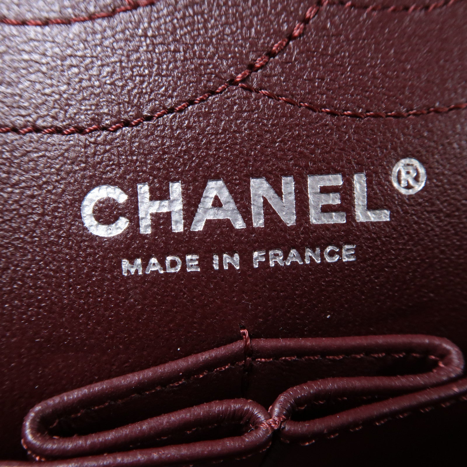 CHANEL 菱格牛皮皮革2.55銀扣鏈帶肩背袋黑色
