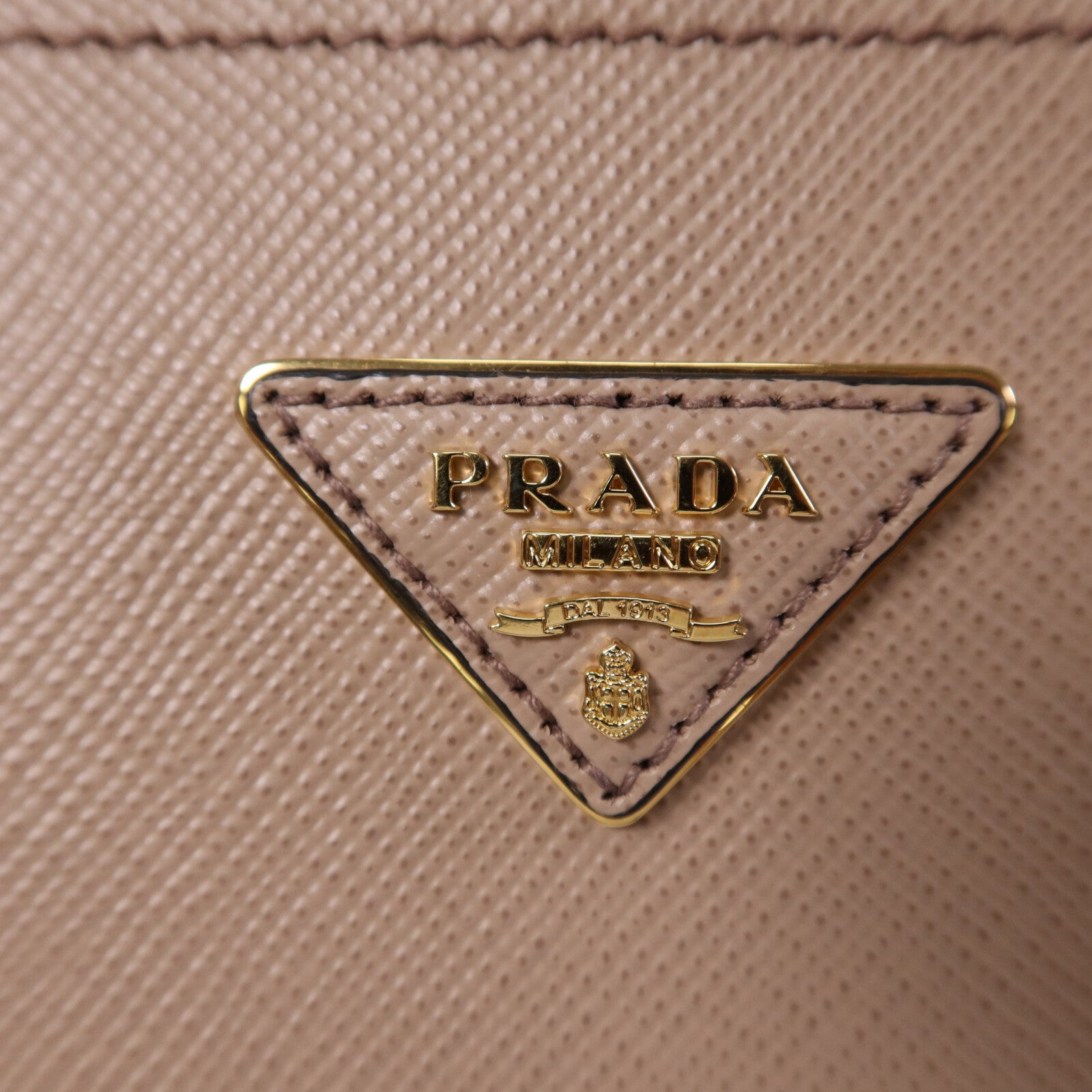 PRADA Saffiano皮革Panier金扣手挽肩背兩用袋