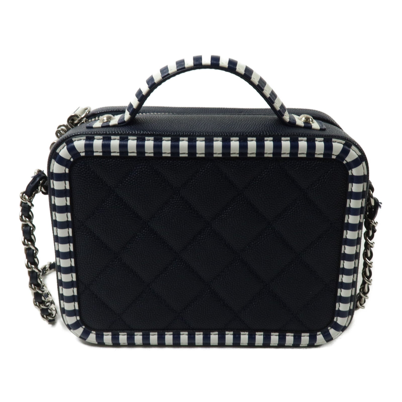 CHANEL 牛皮皮革Vanity Case鏈帶手挽肩背兩用袋