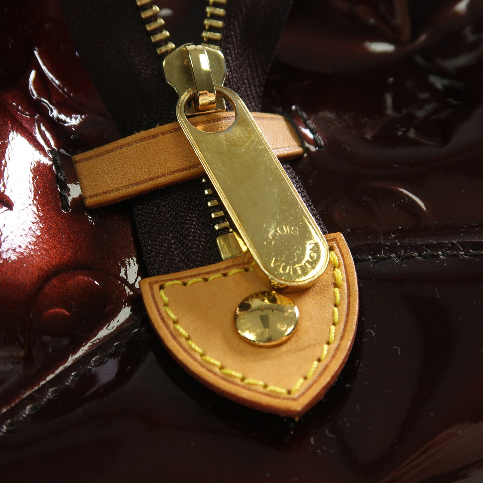 LOUIS VUITTON 【激減優惠】Vernis Rosewood Avenue金扣肩背袋酒紅色