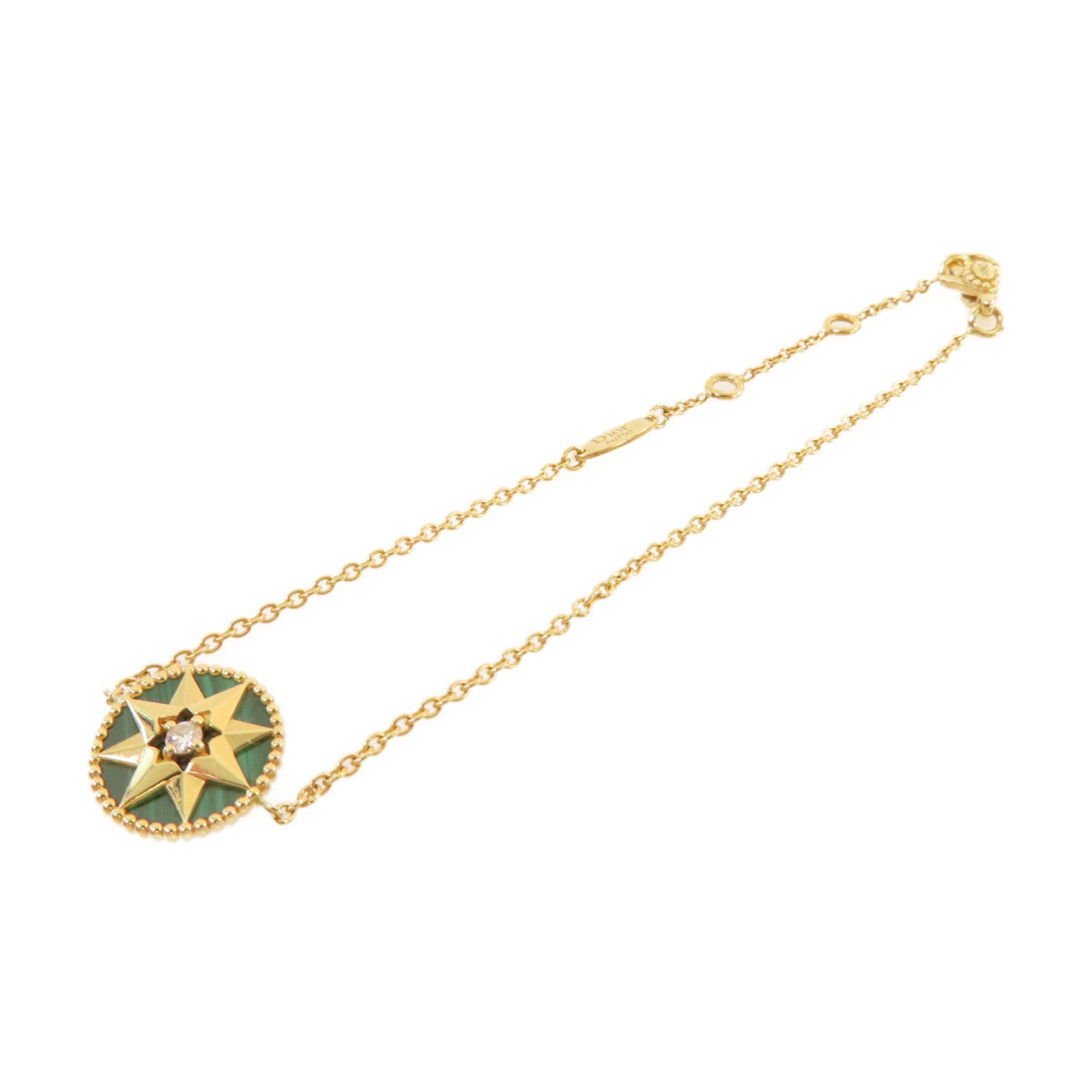 Dior 【激減優惠】18K黃金/綠松寶石/0.04ct鑽石Rose Des Vents Bracelet手鏈